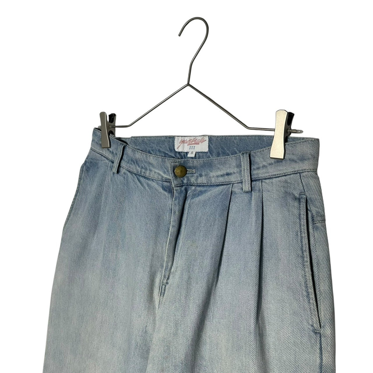 YARDSALE(ヤードセール) YS LOGO Tapered denim pants ロゴ テーパード デニム パンツ S ライトインディゴ