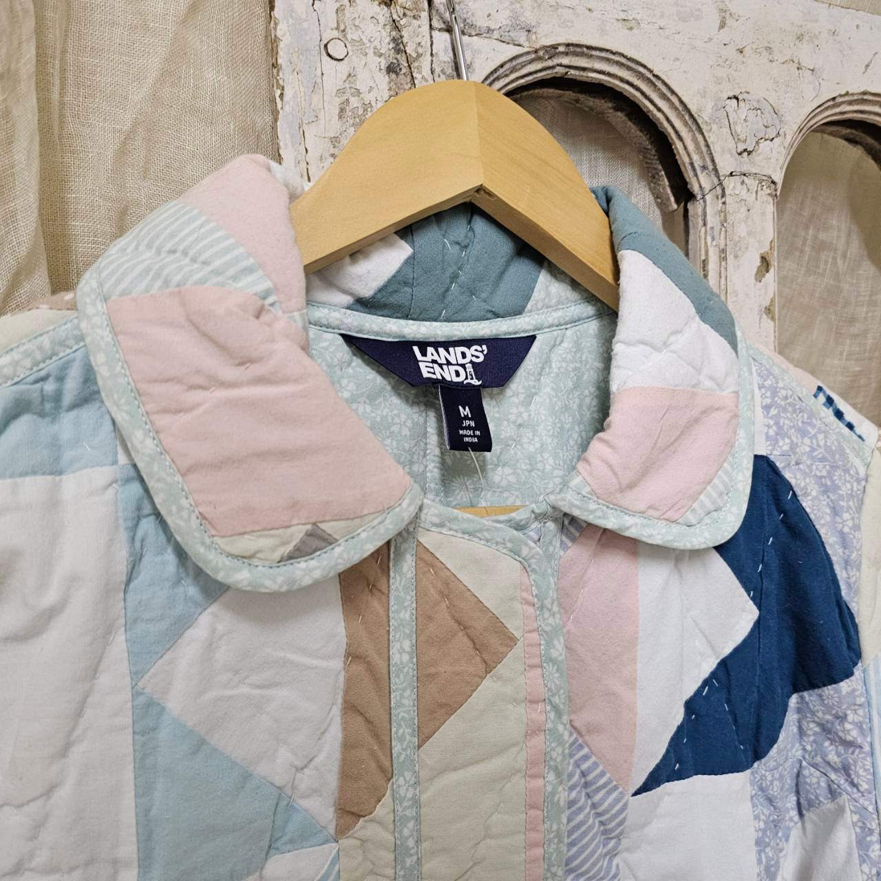 used_(ユーズド) Patch_ quilted patchwork handmade jacket/キルティングパッチワークハンドメイドジャケット M ミックス