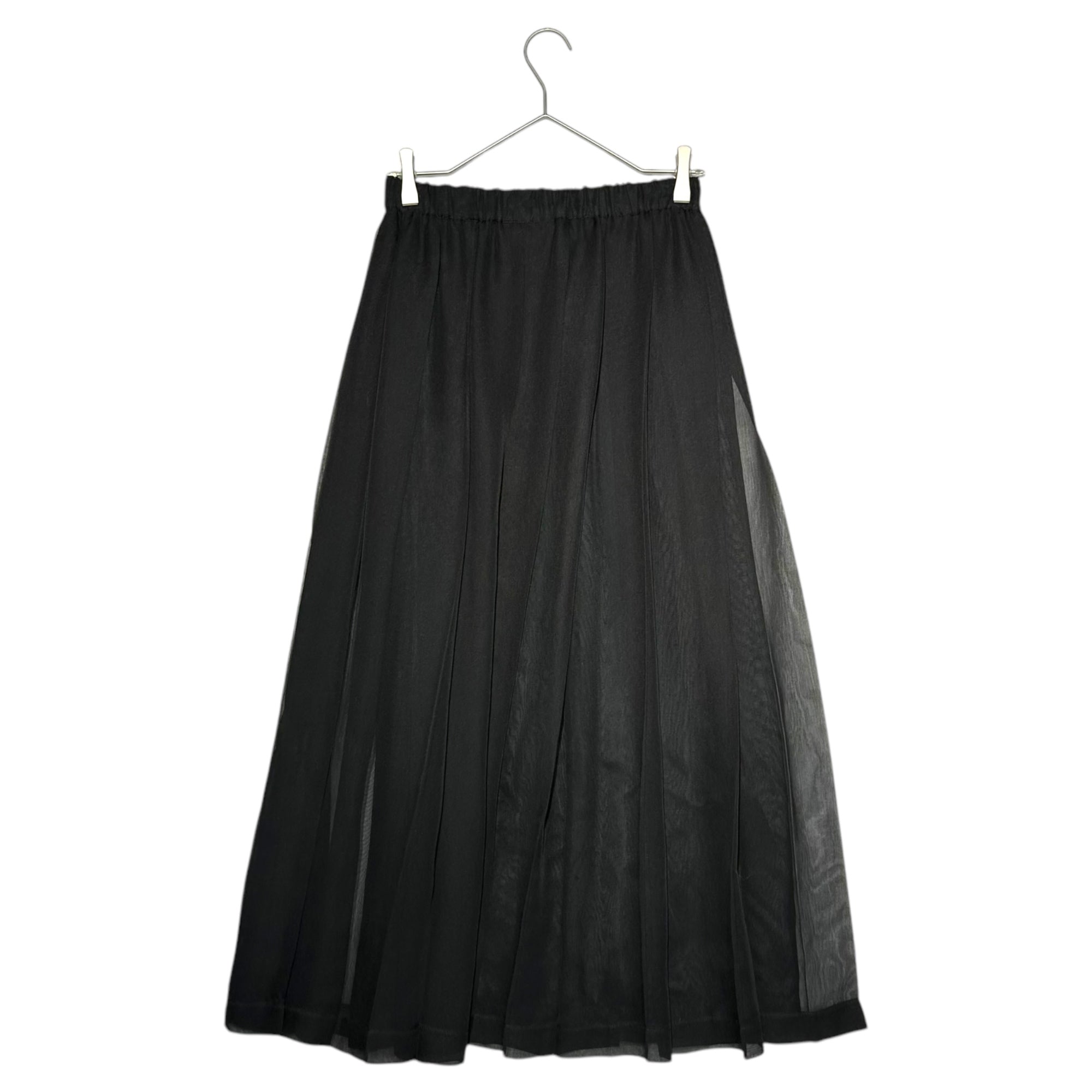 robe de chambre COMME des GARCONS(ローブドシャンブルコムデギャルソン) 97SS Pleated tulle long skirt 90年代 プリーツ チュール ロング スカート RS-100200 FREE ブラック AD1996