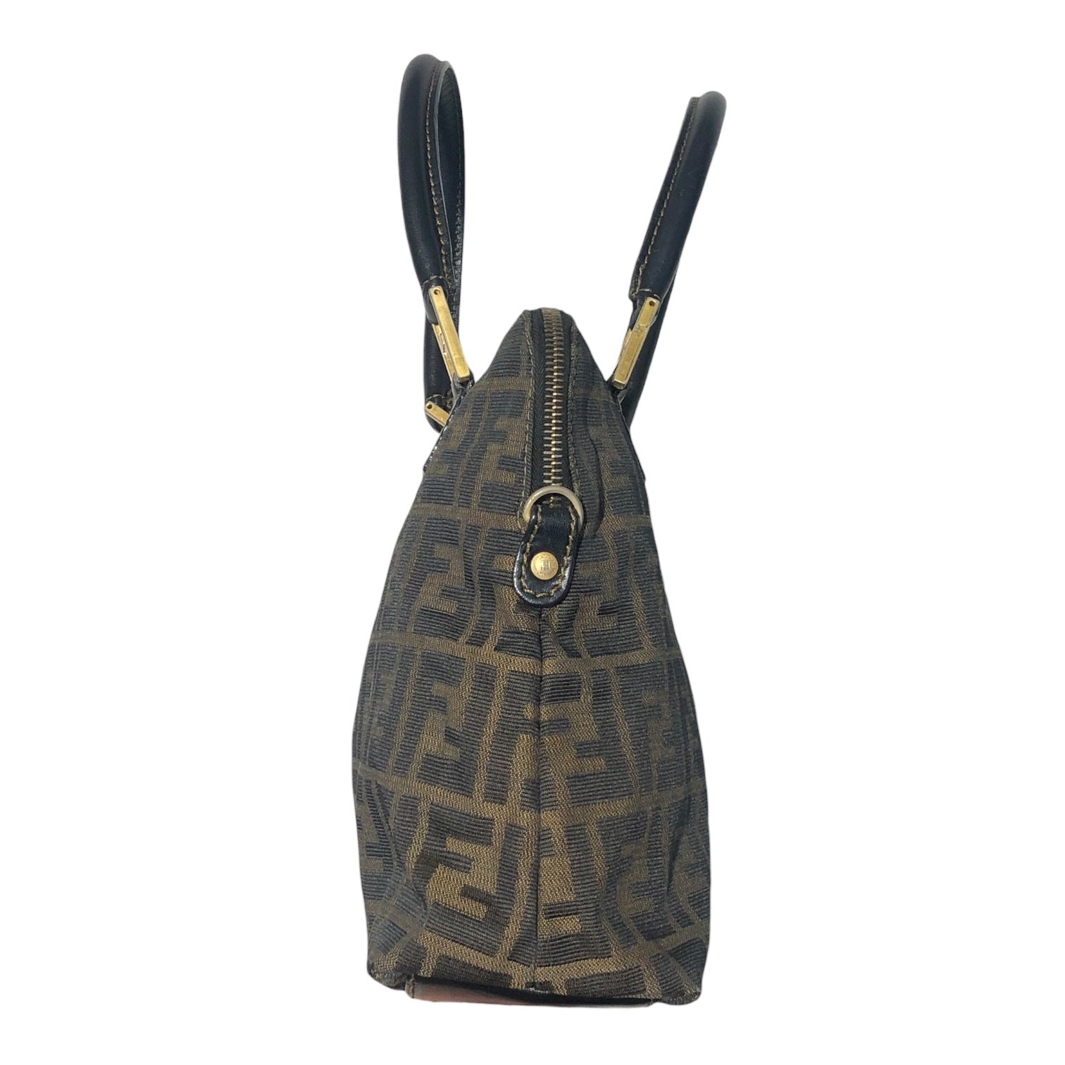 FENDI(フェンディ) vintage zucca jacquard handbag ヴィンテージ ズッカ 柄 ハンド バッグ ブラウン OLD