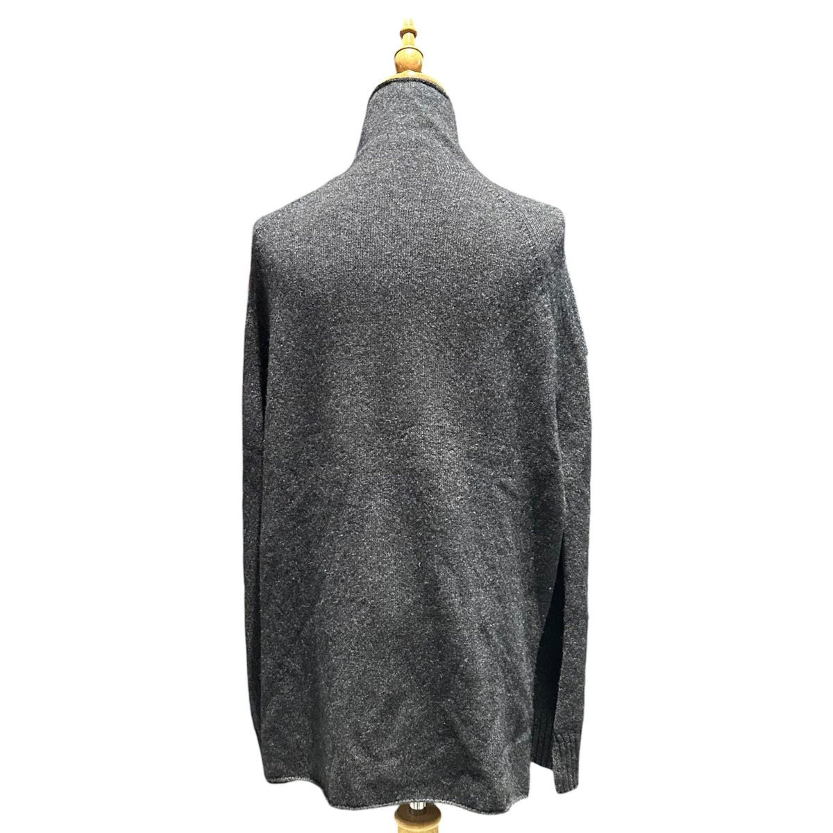 evam eva(エヴァムエヴァ) slit poncho スリット入り ポンチョ V173K949 FREE グレー ウール ヤク カシミア