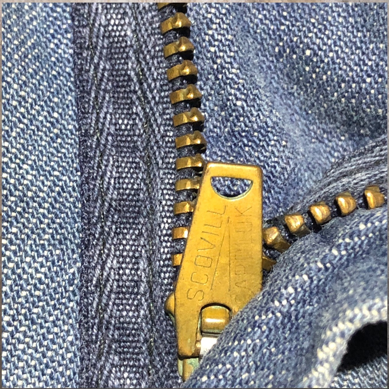 SEARS(シアーズ) 70'sデニムペインターパンツ 表記なし(Lサイズ程度) ブルー SCOVILL ZIP