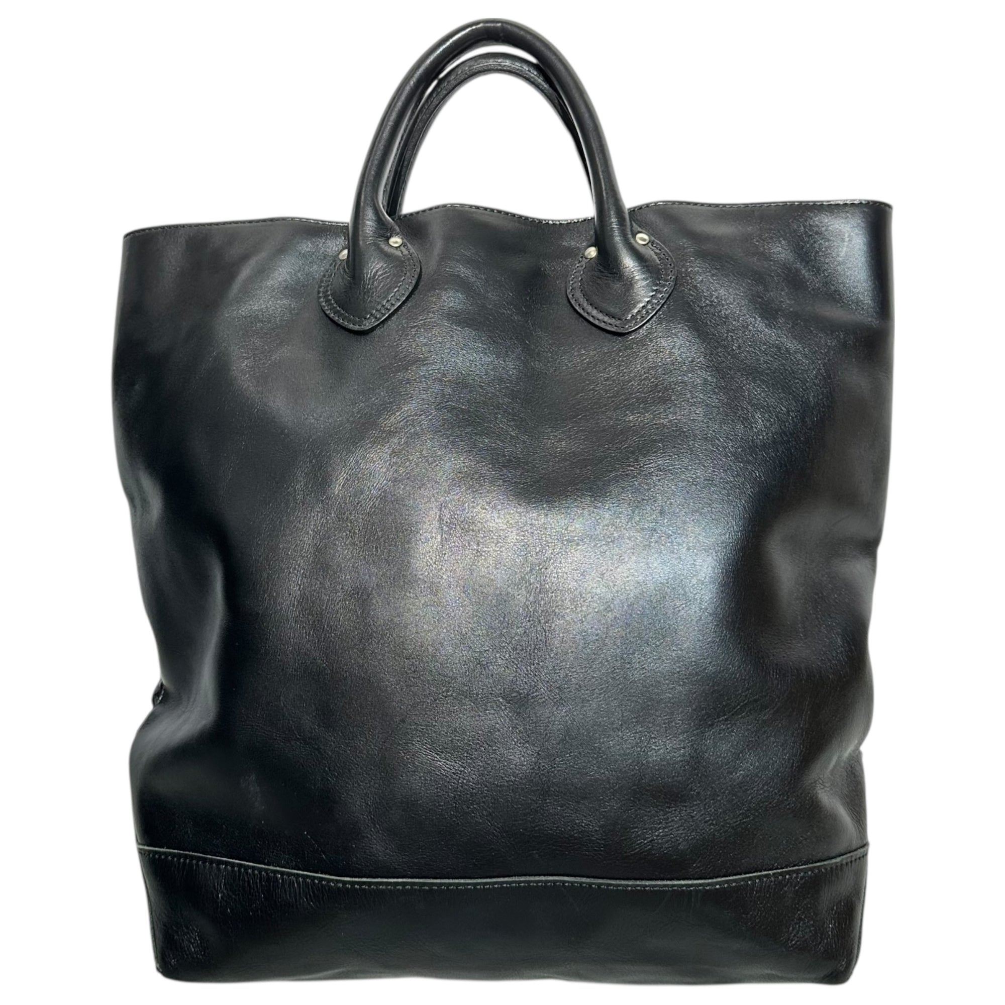 COMME des GARCONS JUNYA WATANABE(コムデギャルソンジュンヤワタナベ) Buffalo Check Lining Cow Leather Tote Bag バッファローチェック ライニング カウ レザー トート バッグ JH-K 205 ブラック