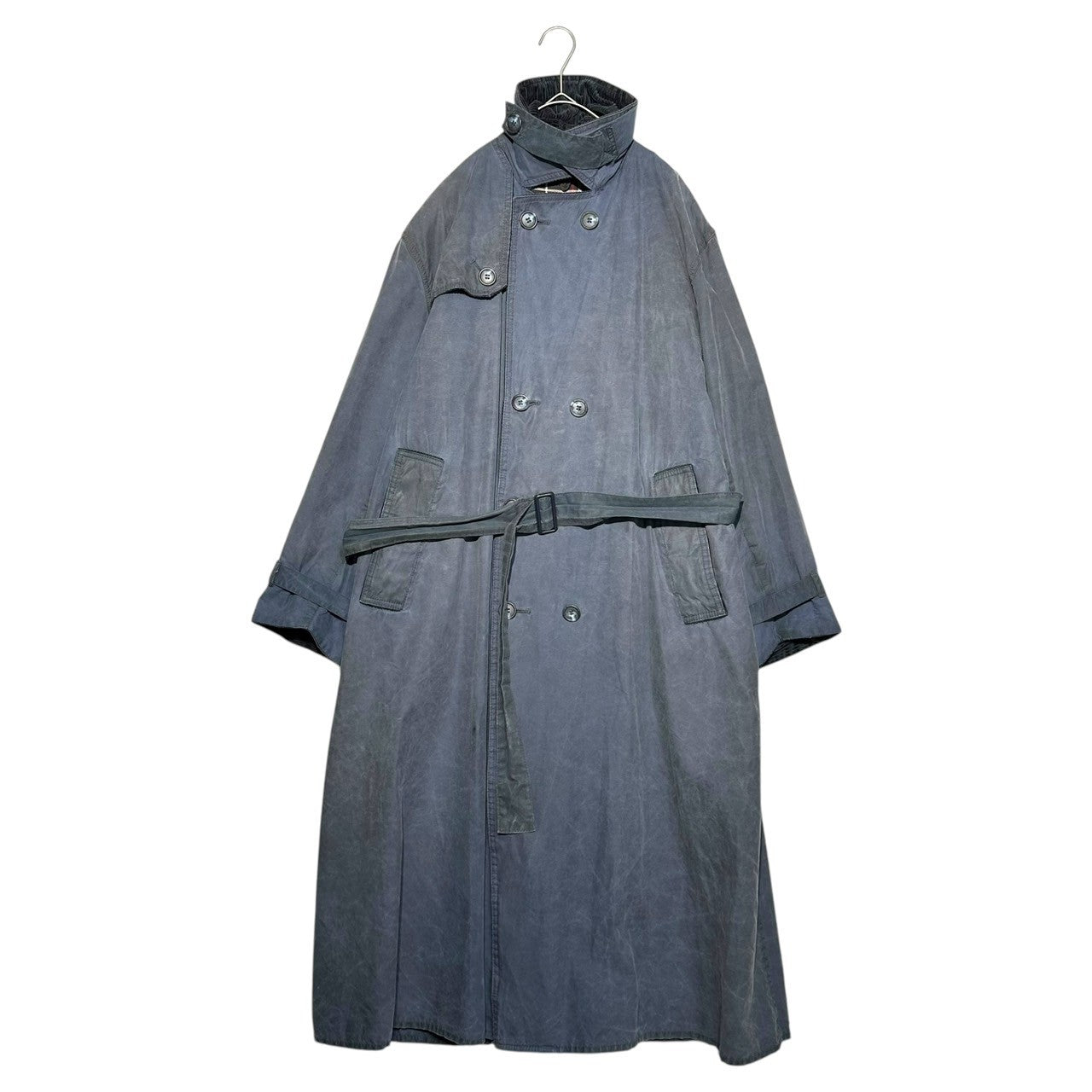 Barbour(バブアー) 90's Vintage Oiled TRENCH COAT ヴィンテージ オイルド ロング トレンチ コート C40(L程度) ネイビー 90年代 3ワラント