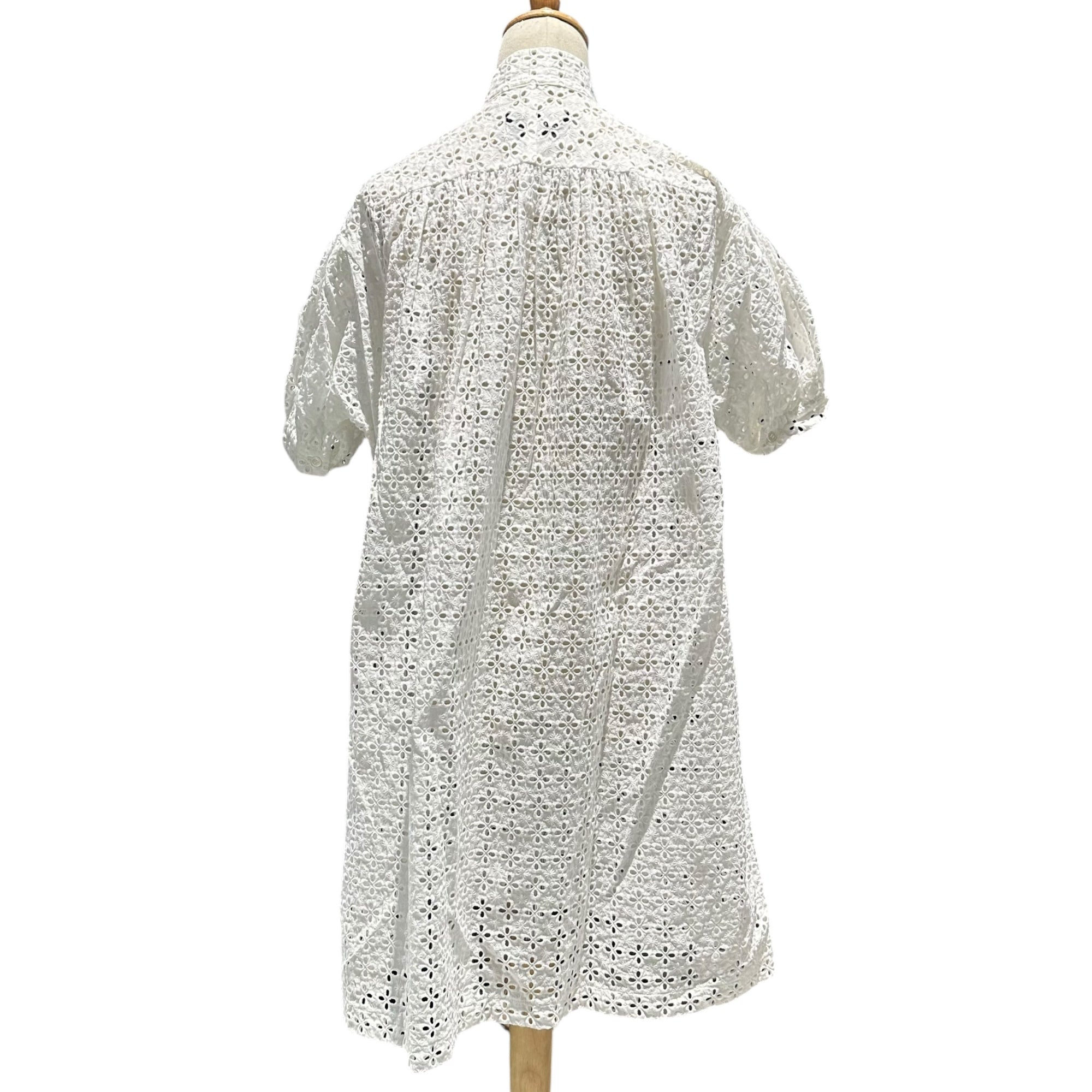 tricot COMME des GARCONS(トリココムデギャルソン) 09SS Cutwork Lace Front-Tuck Pullover Dress カットワーク レース フロント タック プルオーバー ワンピース TC-O028 M ホワイト AD2008