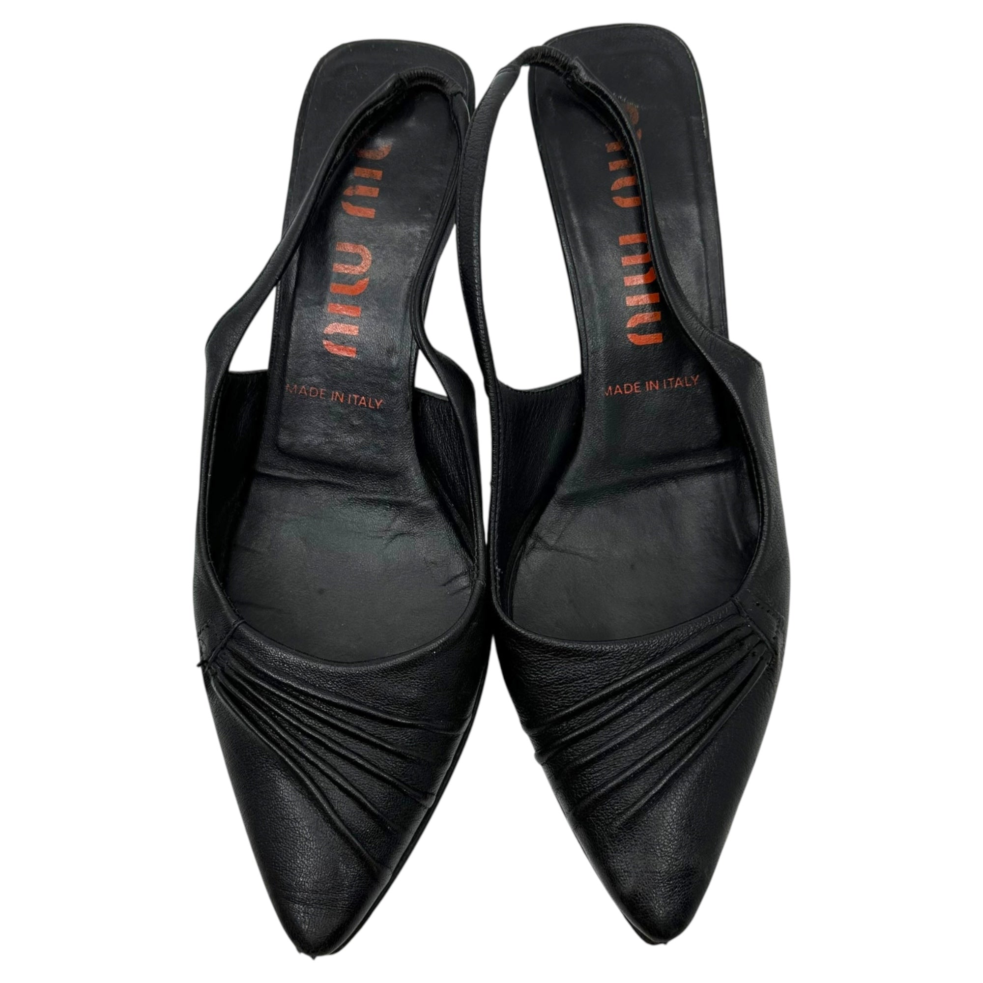 miu miu(ミュウミュウ) 90's~00’s Archive Pointed-toe stiletto pumps アーカイブ ポインテッドトゥ ピンヒール パンプス 35(22.5cm程度) ブラック