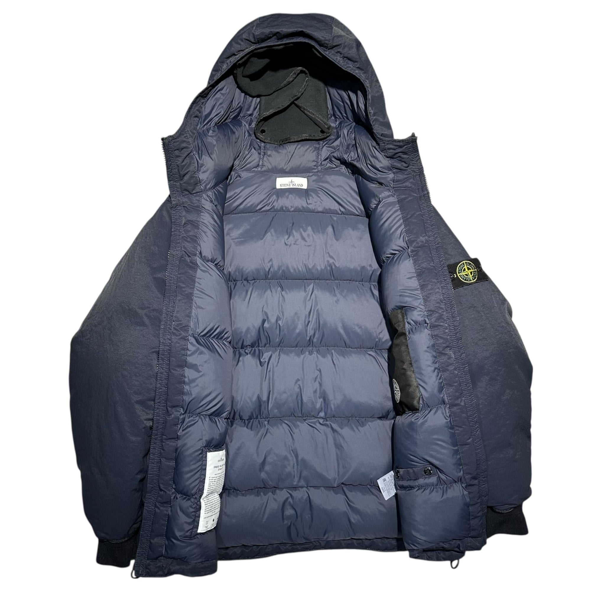 STONE ISLAND(ストーンアイランド) 22AW OPAQUE NYLON TWILL DOWN JACKET オペーク ナイロン ツイル ダウン ジャケット 77154121 XL ネイビー フーデッド