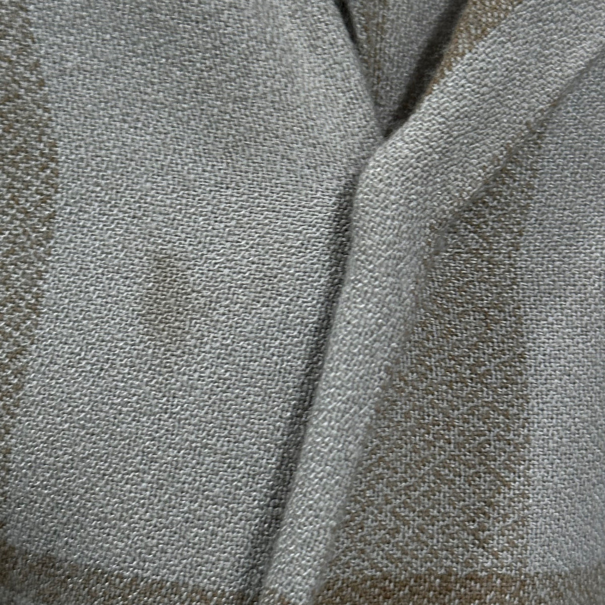TOWNCRAFT Plus(タウンクラフトプラス) 1960's Ombre Check Rayon Gabardine Open Collar Shirt オンブレ チェック レーヨンギャバジン オープンカラー シャツ M ベージュ×ブラウン 60年代後半 ヴィンテージ 開襟