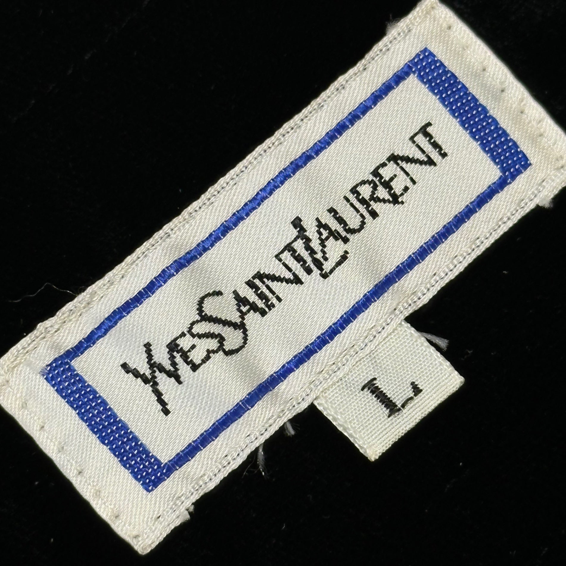 YVES SAINT LAURENT(イヴサンローラン) Velour knee-length wrap skirt ベロア ひざ丈 ラップ スカート L ブラック ヴィンテージ