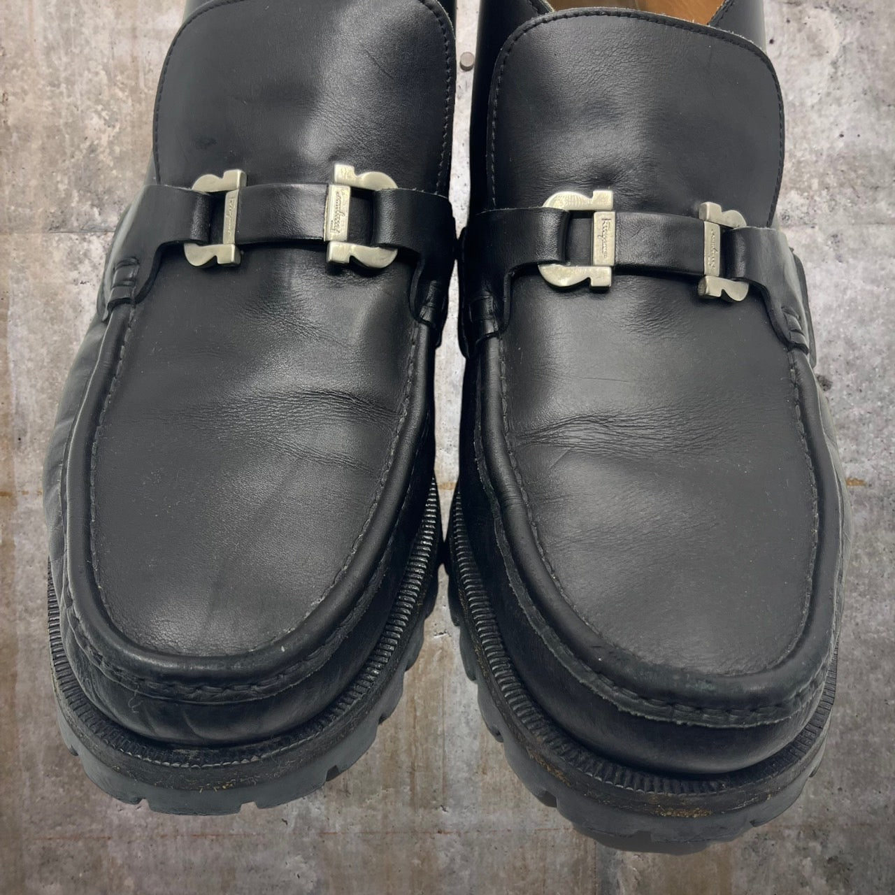 Salvatore Ferragamo(サルヴァトーレフェラガモ) ガンチーニチャッカブーツ UR32619 9 1/2(27.5程度) ブラック