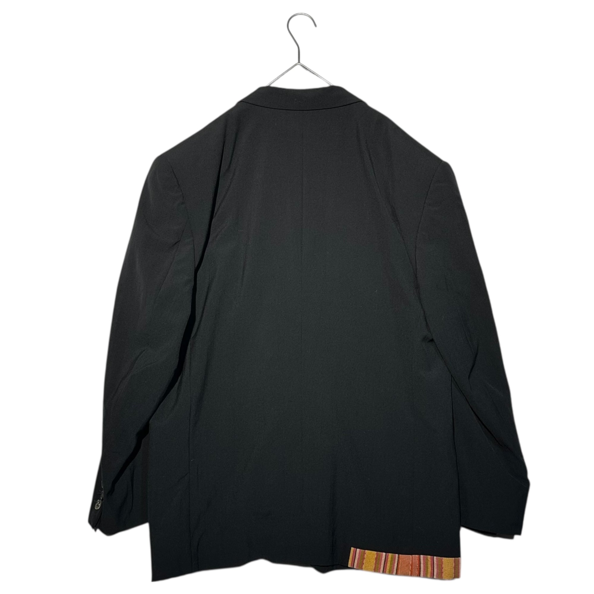 COMME des GARCONS HOMME PLUS(コムデギャルソンオムプリュス) 92SS Ethnic Period Hem Switch Wide Tailored Jacket エスニック期 裾 切替 ワイド テーラード ジャケット PJ-11003 S ブラック AD1991