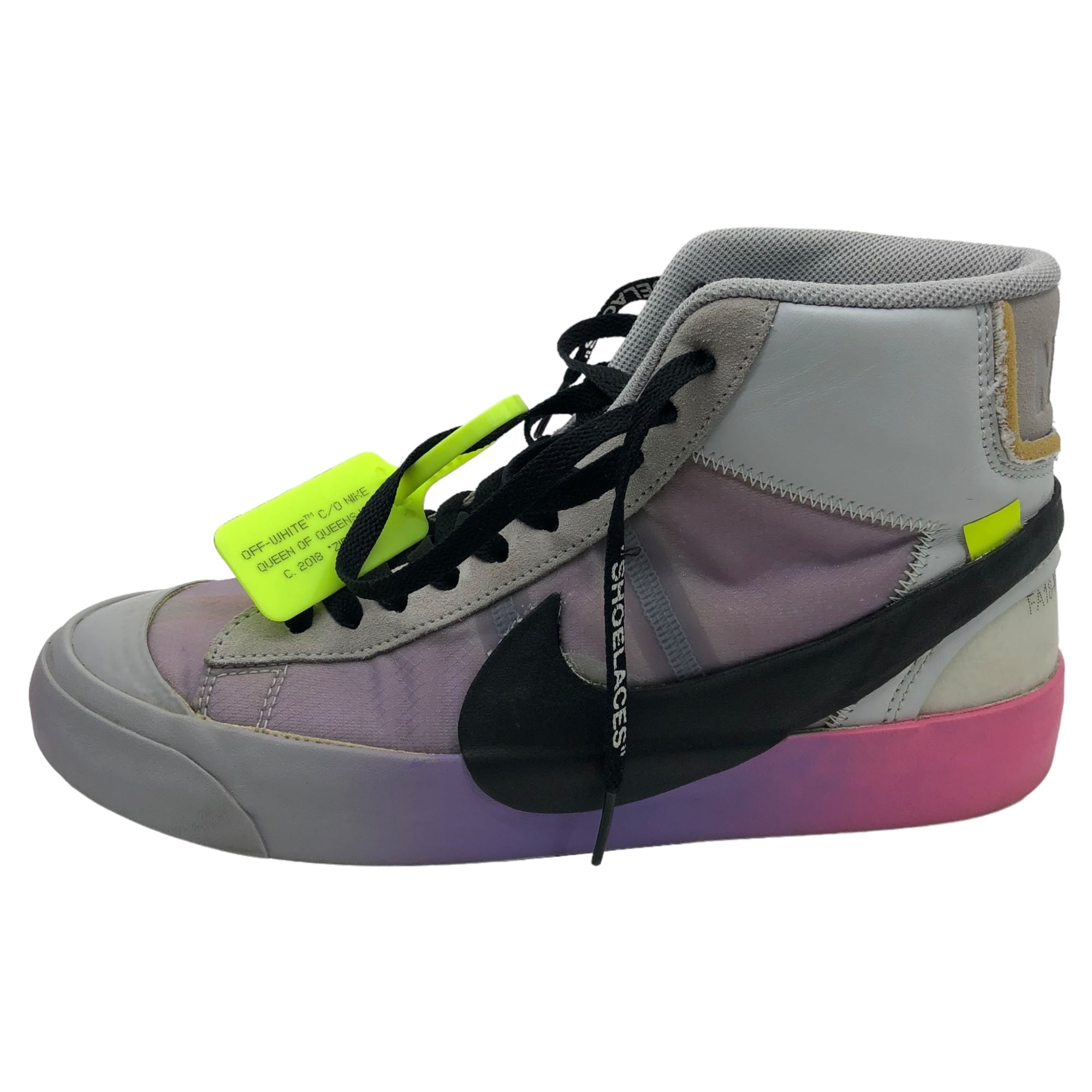NIKE×Off-White(ナイキ×オフホワイト) THE 10 Serena Williams Blazer Mid "Queen" ブレザー ミッド クイーン AA3832-002 27cm グレー×パープル 箱付 ハイカット スニーカー