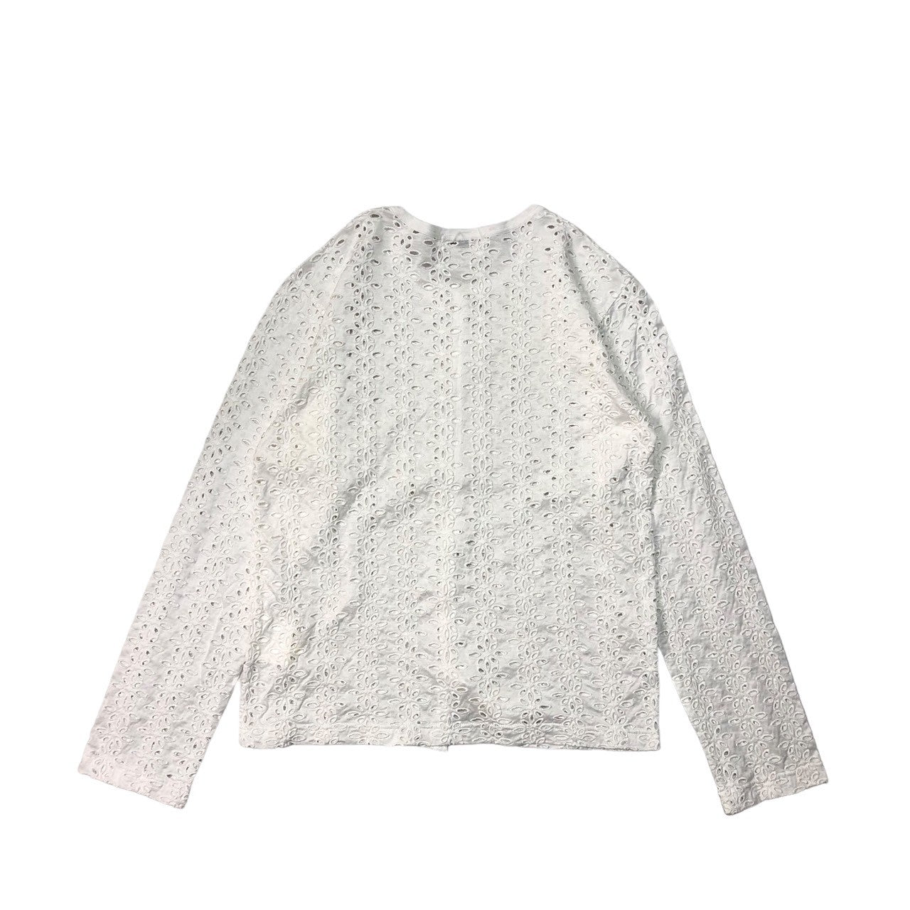 robe de chambre COMME des GARCONS(ローブドシャンブルコムデギャルソン) 90'sフラワーカットワークコットンカーディガン/本人期/川久保玲 RT-100210 SIZE FREE ホワイト AD1998