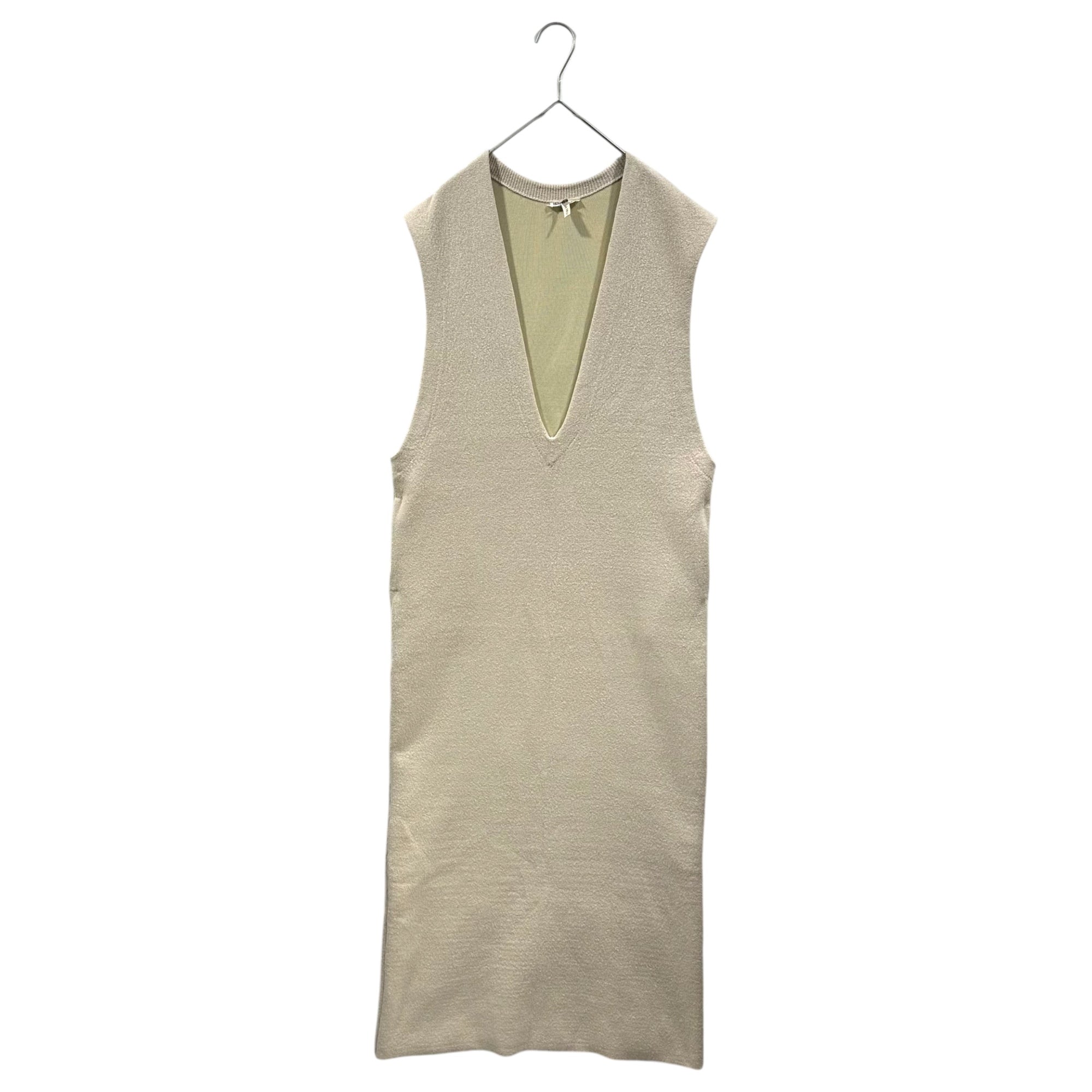 HERMES(エルメス) 2000SS By Martin Margiela ”Vareuse” Viscose Jersey Sleeveless Dress ヴァルーズ ビスコースジャージー ノースリーブ ワンピース SM ベージュ 00's マルジェラ期