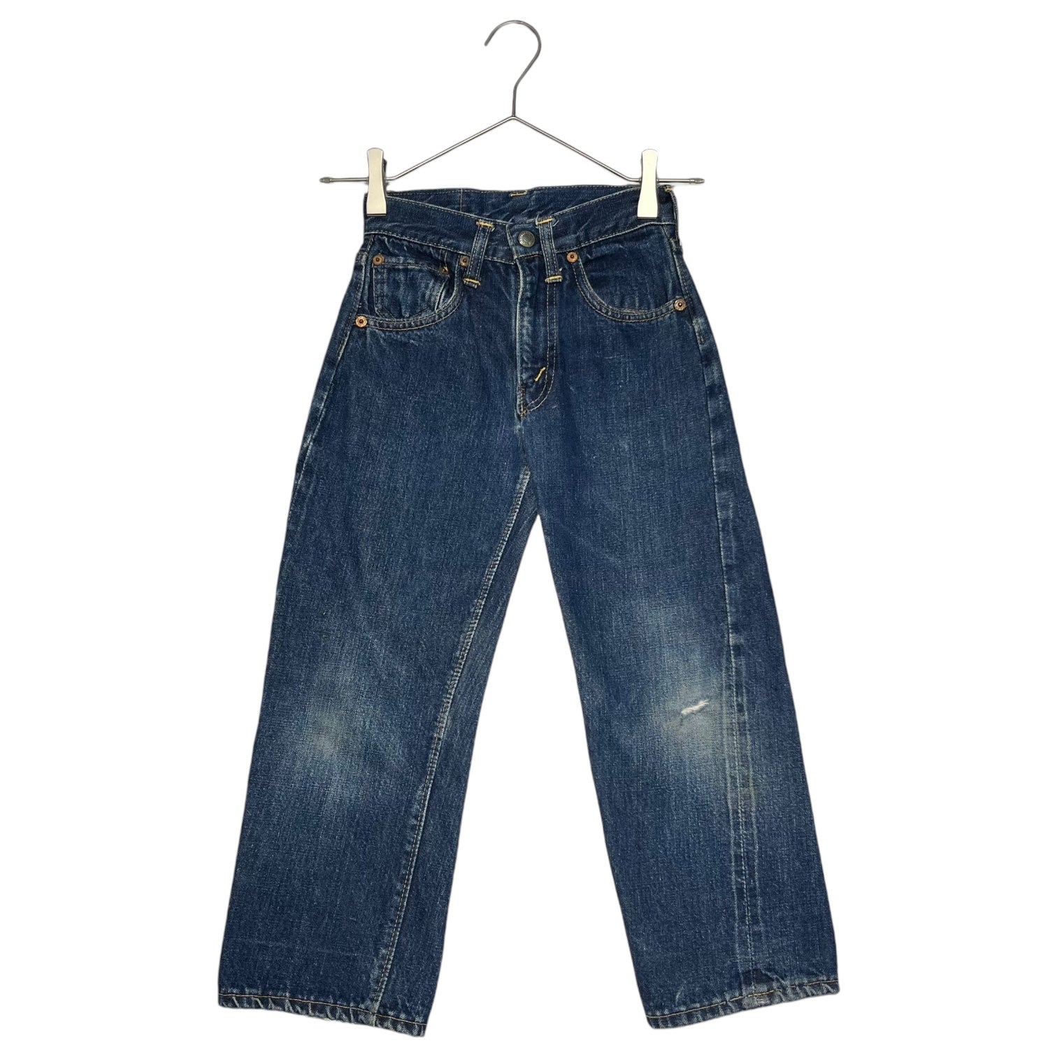 Levi's(リーバイス) 60's BIG E 302 KIDS DENIM PANTS キッズ デニム パンツ 302-0117 6 W23  L22 インディゴ 60年代 ヴィンテージ スングルステッチ 赤耳 SCOVILL ジップ USA製