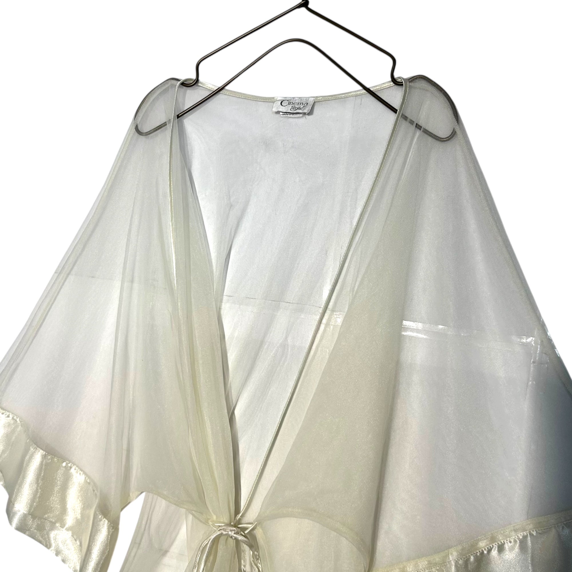 VINTAGE(ヴィンテージ) 80~90's see-through short gown シースルー ショート ガウン SIZE FREE ホワイト