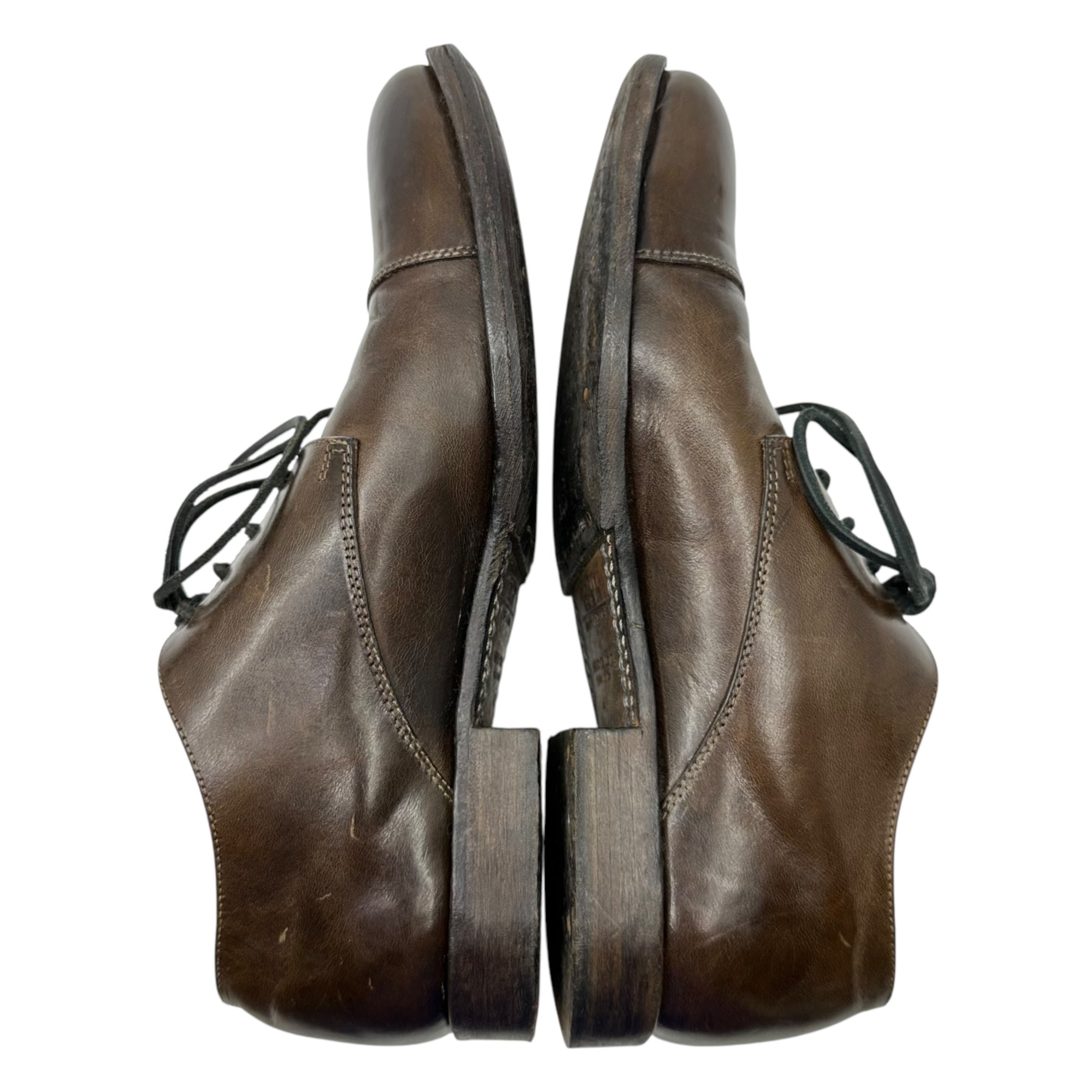 10sei0otto DIECISEIZEROOTTO(ディエイチセイゼロオット) straight tip leather shoes ストレート チップ レザー シューズ 41(26.5cm程度) ブラウン 革靴 イタリア製