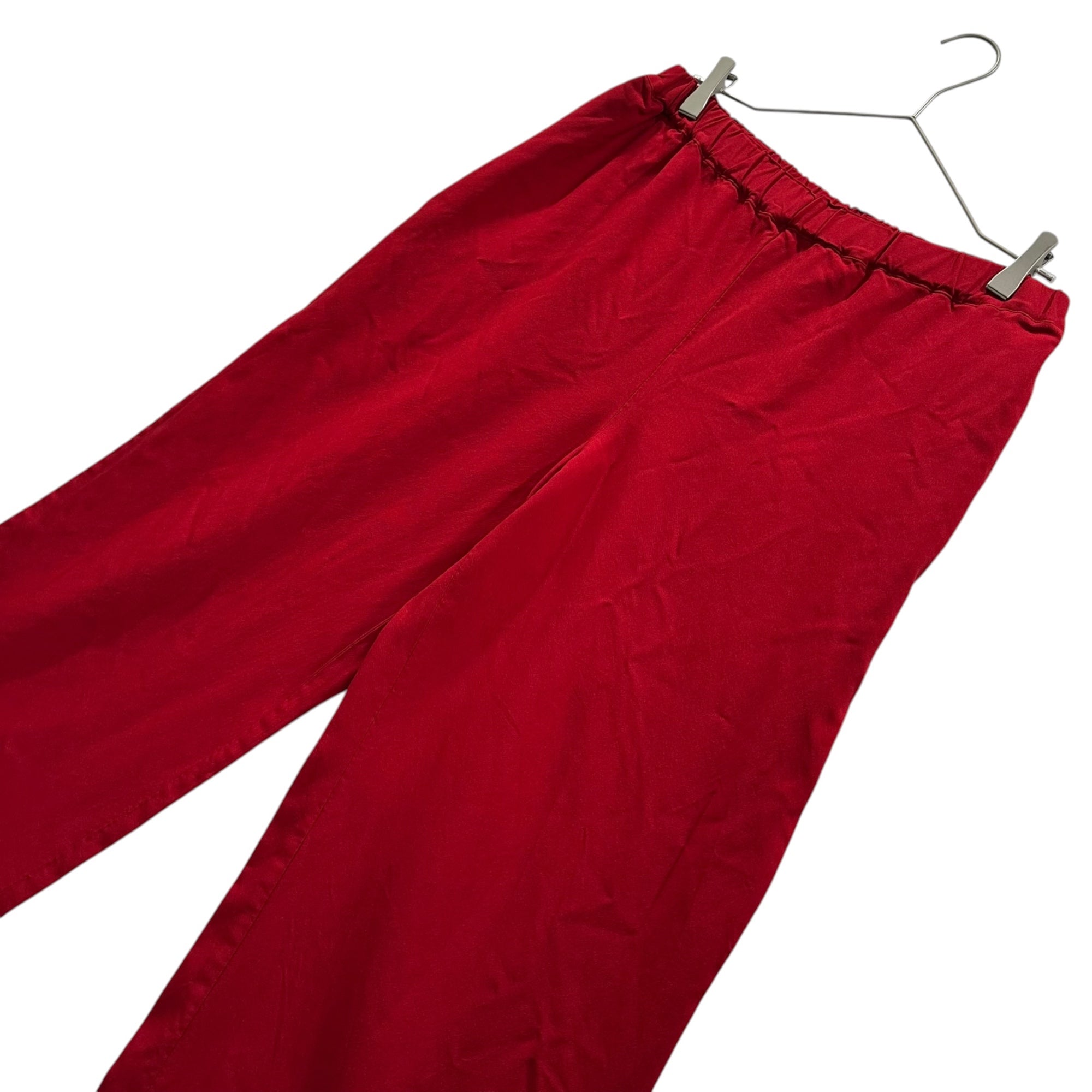 COMME des GARCONS COMME des GARCONS(コムデギャルソンコムデギャルソン) 2025AW Polyester Wide-Leg Straight Pants ポリエステル ワイド ストレート パンツ RP-P015 M レッド AD2025