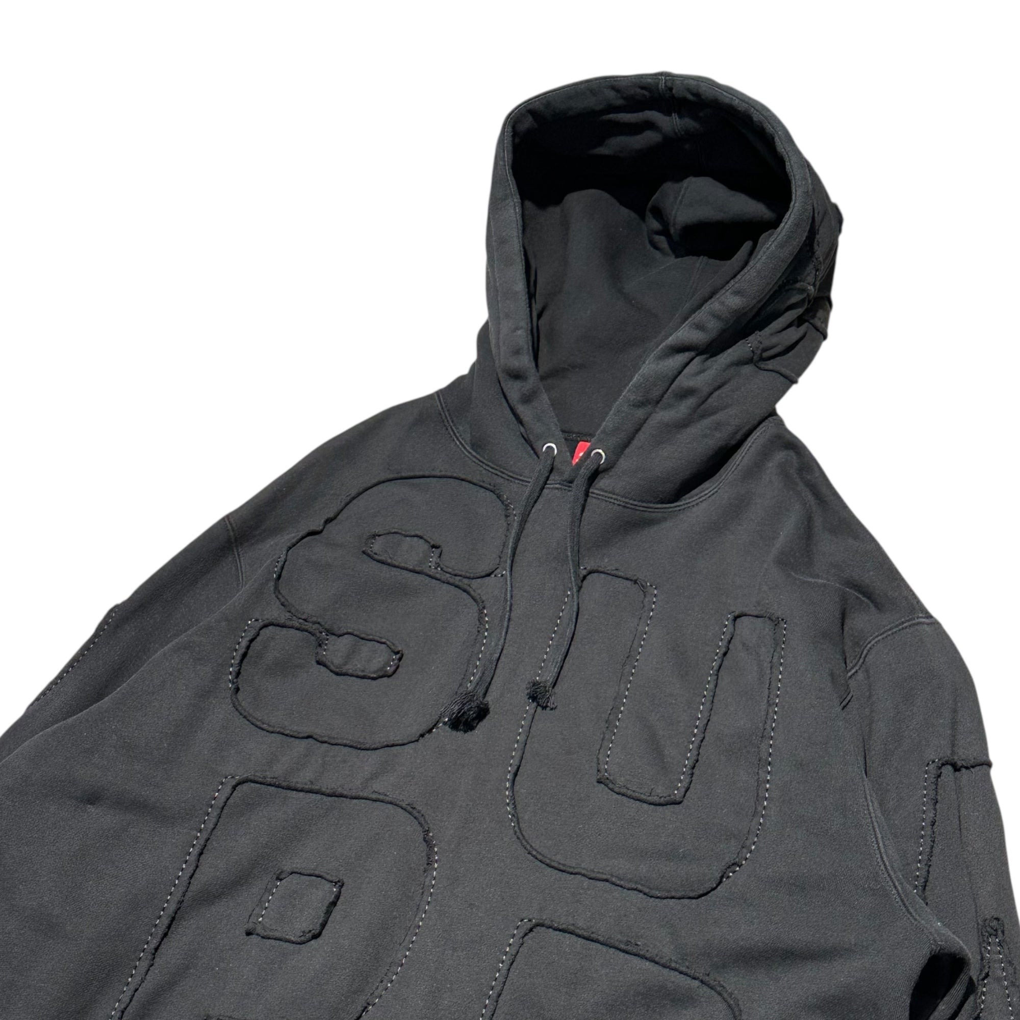 SUPREME(シュプリーム) 20SS Cutout Letters Hooded Sweatshirt カットアウト レターズ プルオーバー パーカー L ブラック