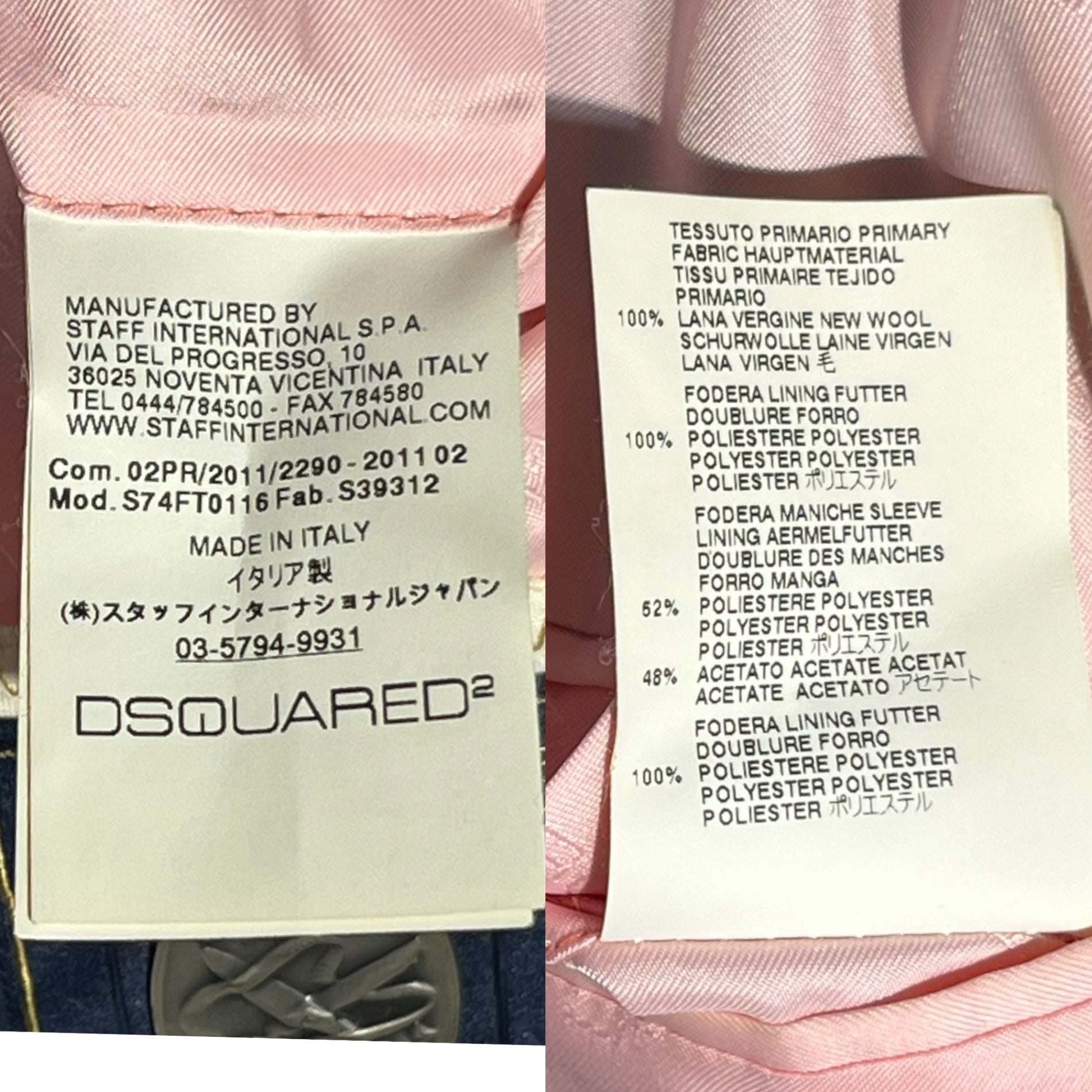 DSQUARED2(ディースクエアード) 2B テーラード ジャケット スラックス セット アップ スーツ S74FT0116 46(M程度) ネイビー ドレス ビジネス