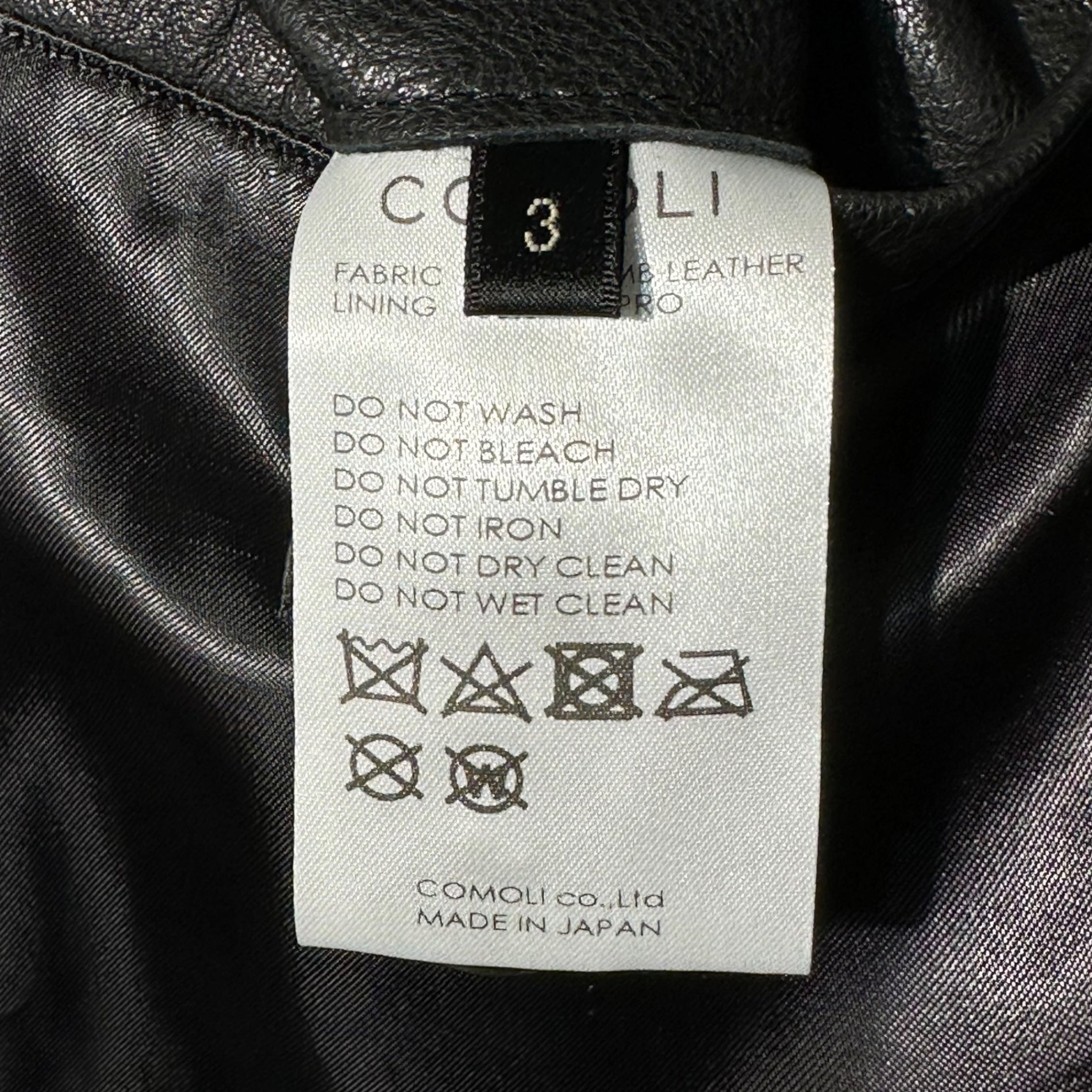 COMOLI(コモリ) 22AW LAMB LEATHER COAT ラム レザー コート W03-04009 3 ブラック