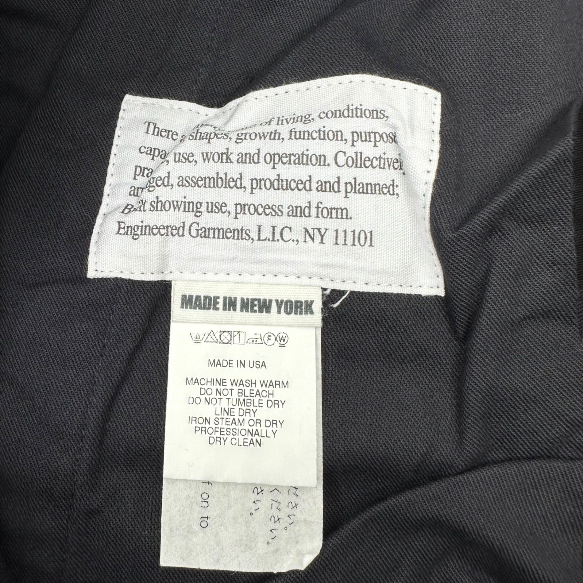 Engineered Garments(エンジニアードガーメンツ) Deck Pant - Cotton Moleskin モールスキン デック コットン パンツ M ブラック