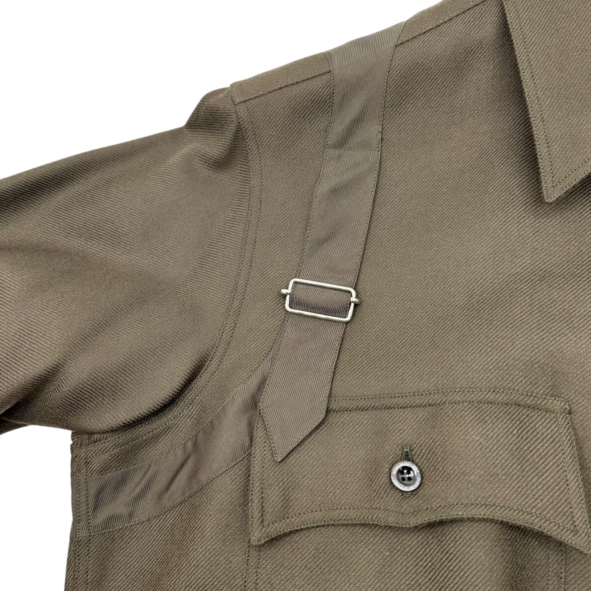 ALEXANDER MCQUEEN(アレキサンダーマックイーン) Wool Harness Shirt ウール ハーネス シャツ 15 165(S程度) カーキ