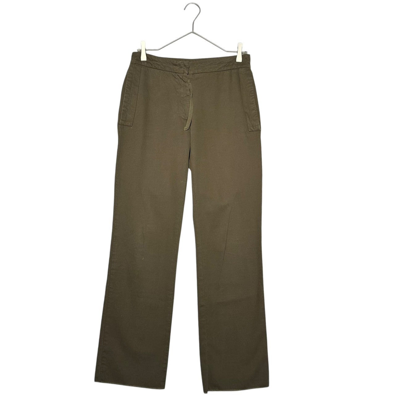 Maison Martin Margiela(メゾン マルタンマルジェラ) 04AW ⑥ Archive cut-off zip-up denim アーカイブ カットオフ ジップ ストレート デニム パンツ 32 P186 40(L程度) カーキ 00's 6 STANDARD LEG 初期 本人期 ここのえ MM6