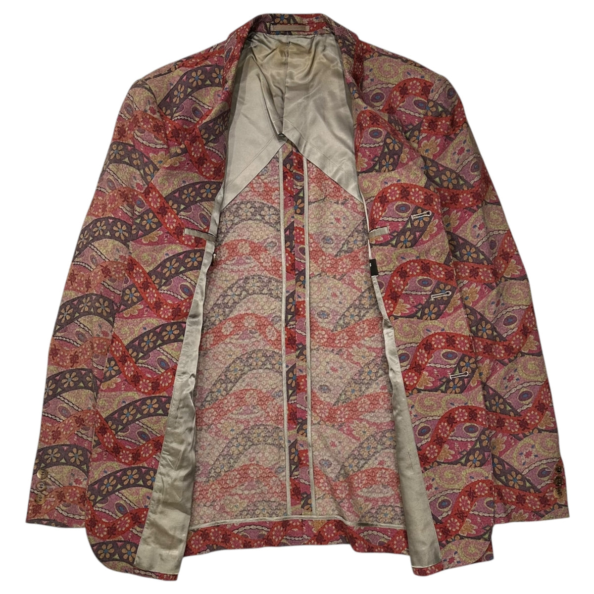 COMME des GARCONS HOMME PLUS(コムデギャルソンオムプリュス) 2001AW Psychedelic Period All-Over Print Tailored Jacket サイケ 期 総柄 テーラード ジャケット PC-J009 M レッド AD2001 00s アーカイブ