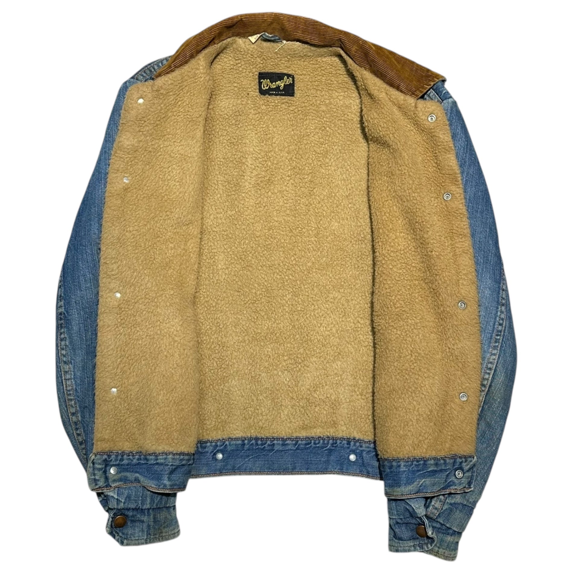 WRANGLER(ラングラー) 70's Vintage Denim Fleece Jacket ヴィンテージ デニム ボア ジャケット 36 インディゴ 70年代 72~76年 太文字黒タグ