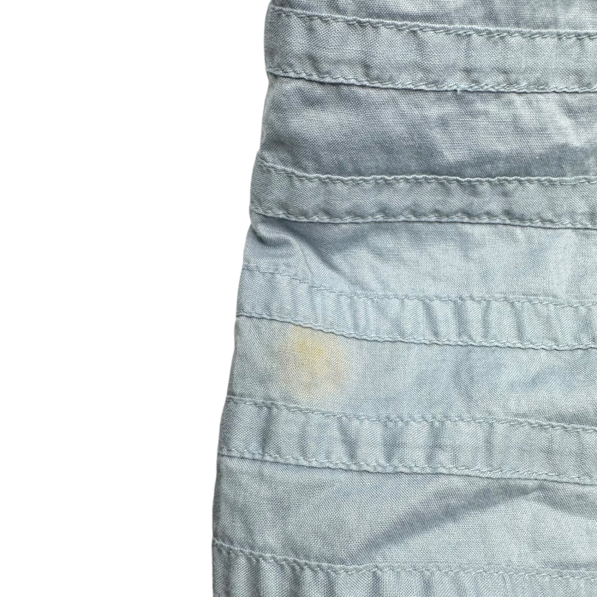 HAI SPORTING GEAR ISSEY MIYAKE(ハイスポルティングギア イッセイミヤケ) 80's Striped Short-Sleeved Shirt 80年代 ボーダー 半袖 シャツ M ブルー