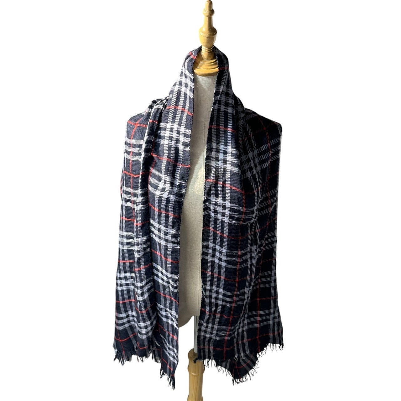 Burberrys(バーバリーズ) Cashmere silk scarf カシミヤ シルク ストール ネイビー