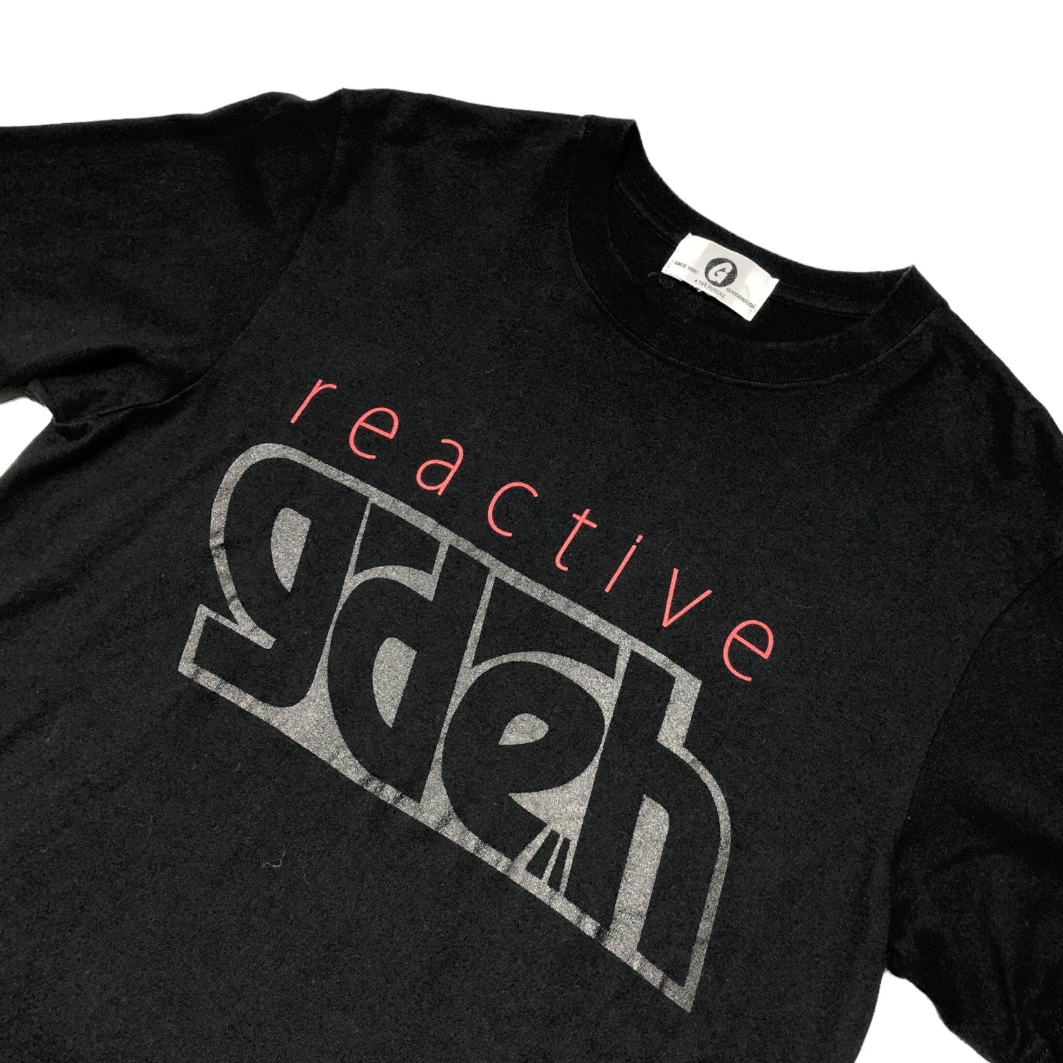 GOODENOUGH(グッドイナフ) 15SS REACTIVE TEE リアクティブ Tシャツ 90年代復刻 GE-157010 S ブラック 品質表示タグ無