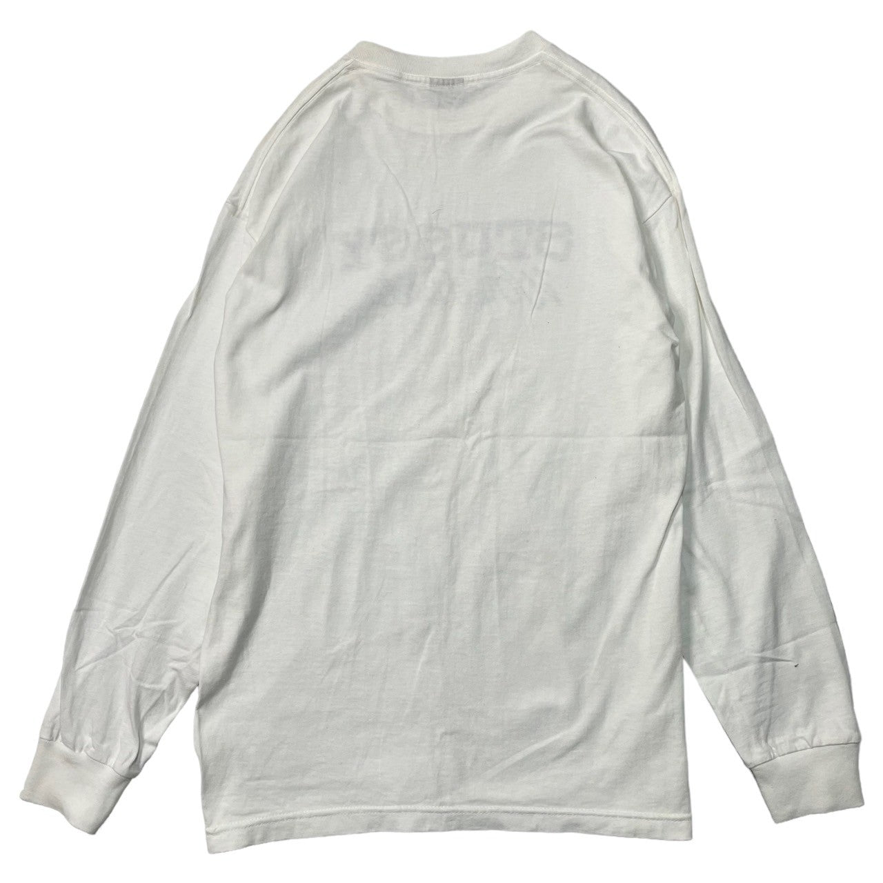 STUSSY(ステューシー) 90's~00's Worldwide ワールドワイド 長袖 カットソー ロンT 紺タグ SIZE M ホワイト×ブラック 90~00年代 OLD STUSSY