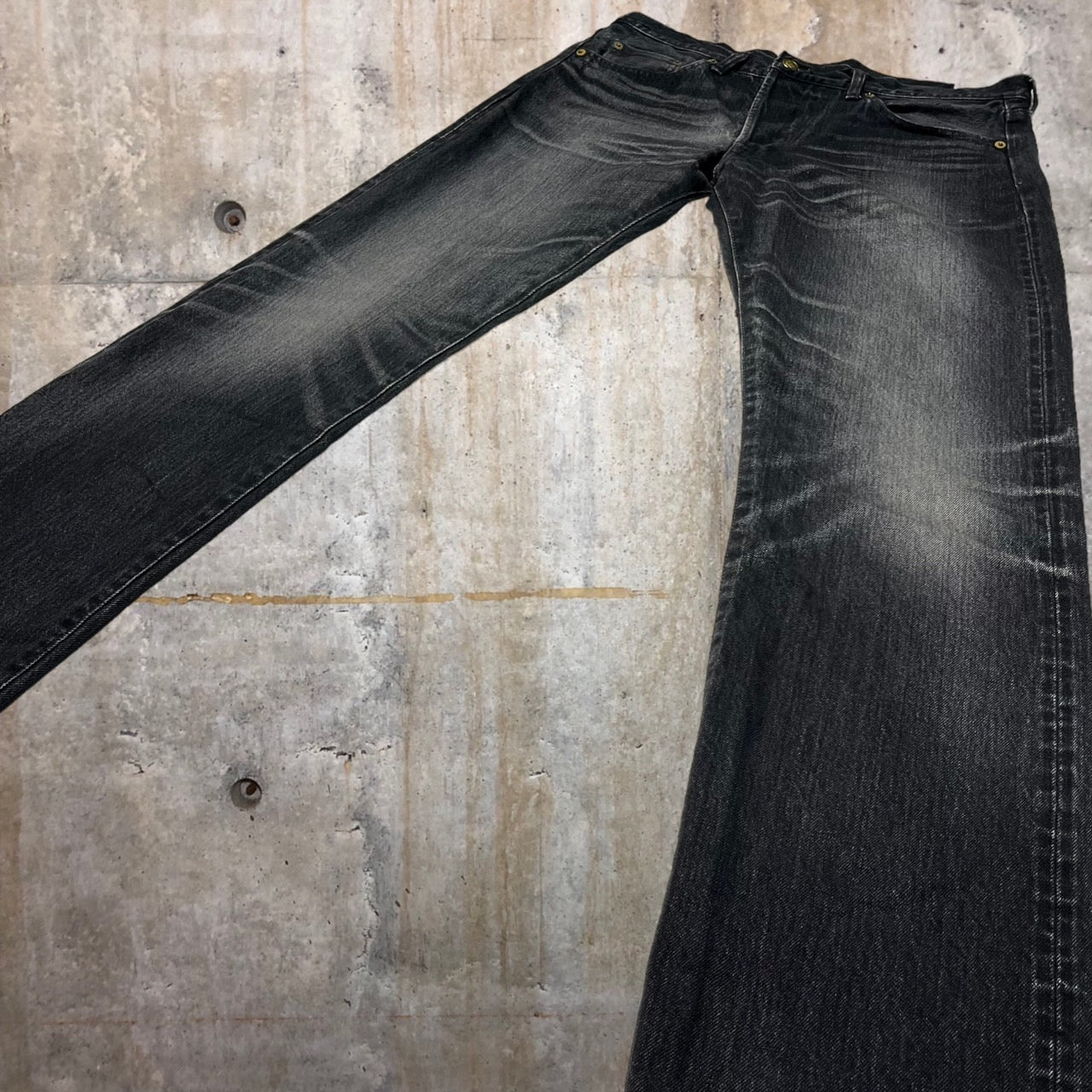 blackmeans(ブラックミーンズ) Hiroshima Denim バックプリント ストレート デニム パンツ 945-73HDP02-1 W33 ブラック