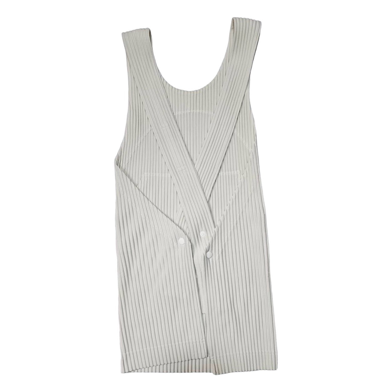 HOMME PLISSE ISSEY MIYAKE(オムプリッセイッセイミヤケ) 19AW pleated apron vest/プリーツエプロンベスト HP93JK101 SIZE FREE アイボリー
