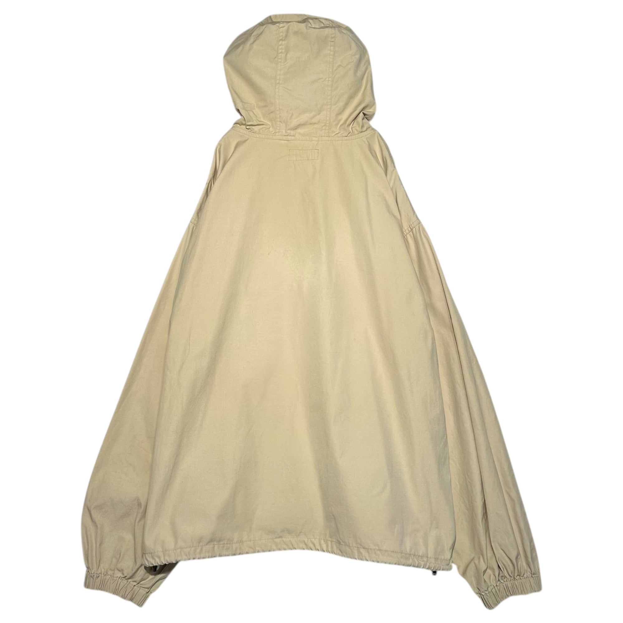 POLO RALPH LAUREN(ポロラルフローレン) 90's Logo cotton anorak hoodie ロゴ コットン アノラック パーカー L ベージュ 90年代 ヴィンテージ サイドジップ