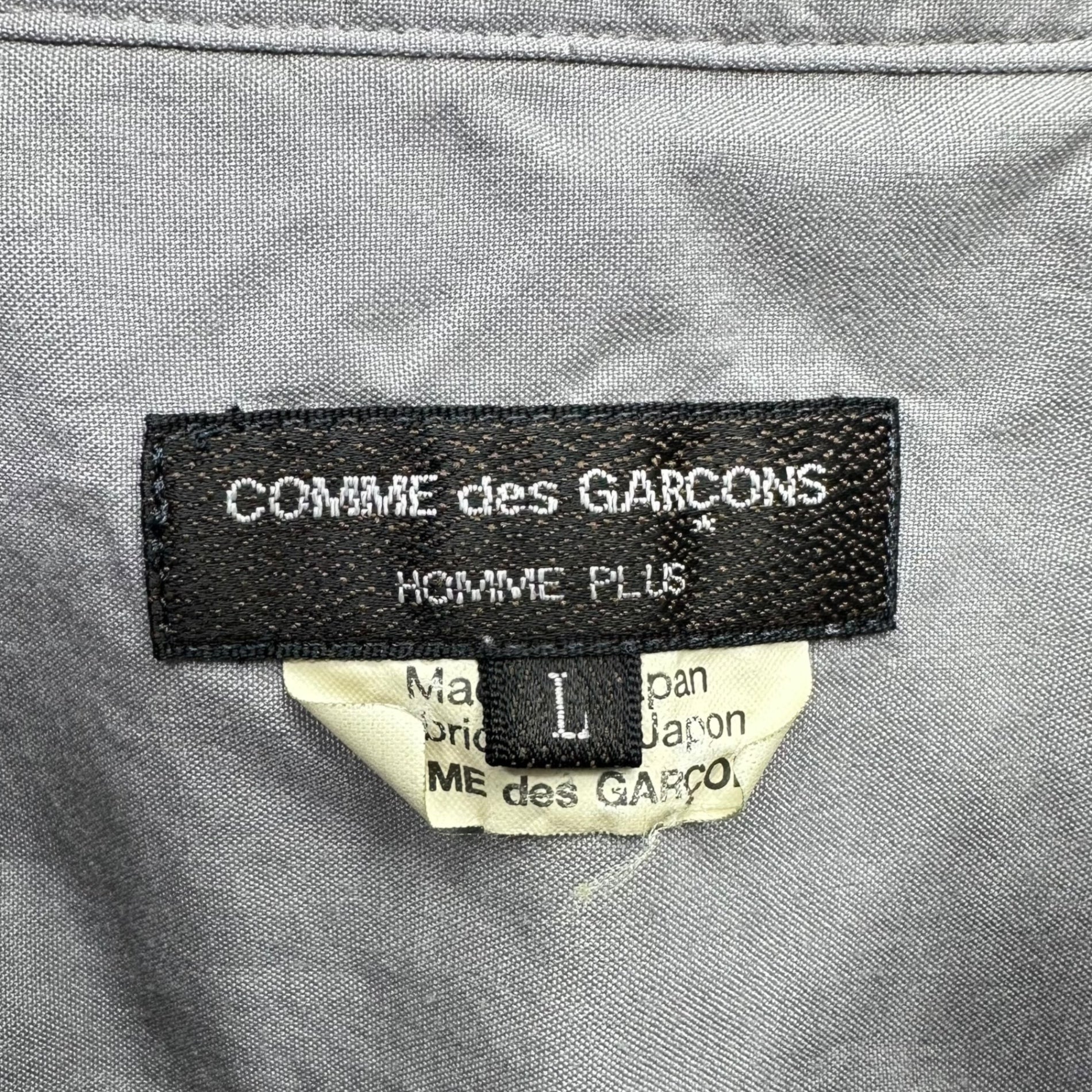 COMME des GARCONS HOMME PLUS(コムデギャルソンオムプリュス) 21SS ゴールデンボーイ期 Polyester Shrink-processed L/S Shirt ポリエステル縮絨製品加工 長袖 シャツ PG-B034 L グレー AD2020