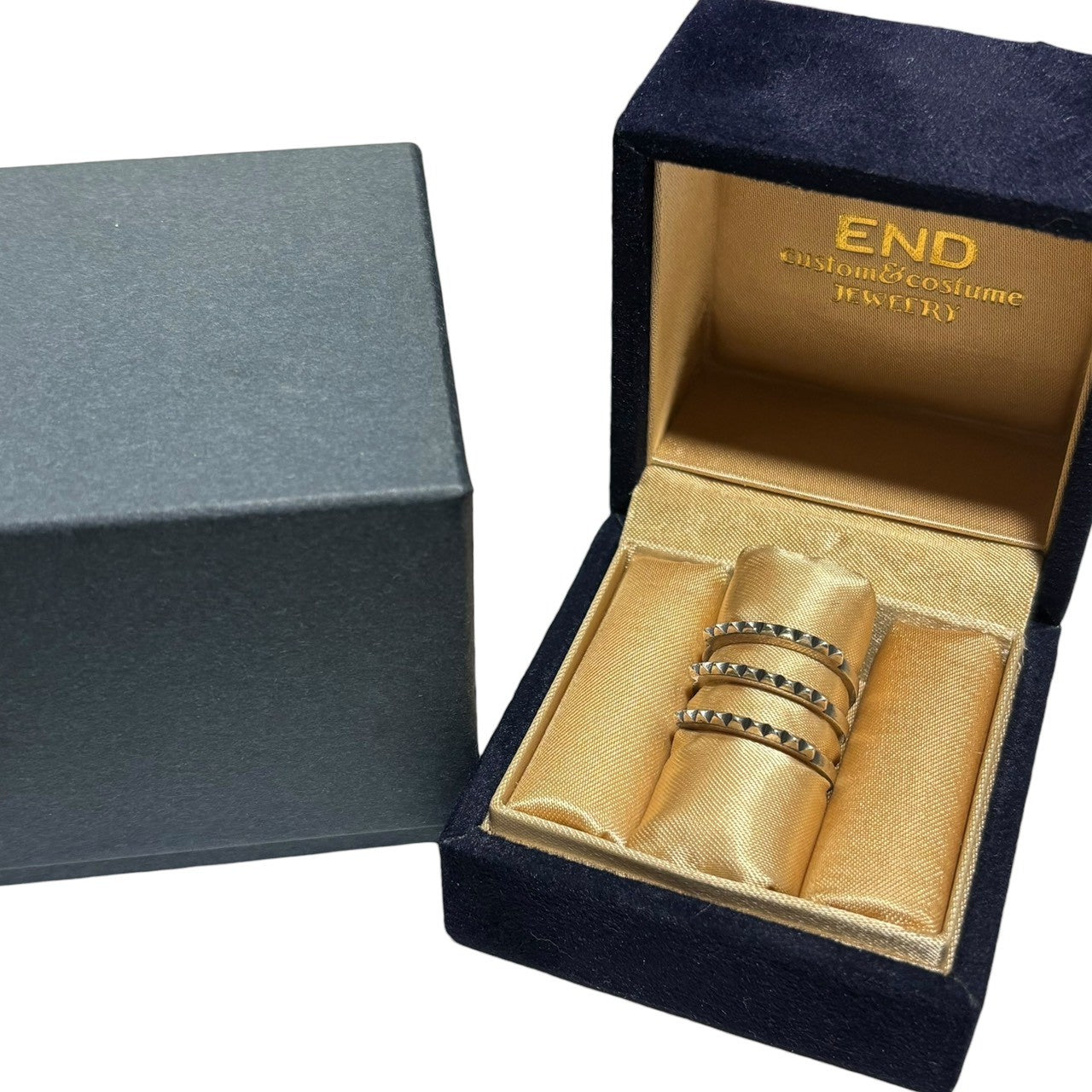 nonnative × END(ノンネイティブ × エンド) Triple Stud Ring 3連 スタッズ リング VNN-A2537 シルバー