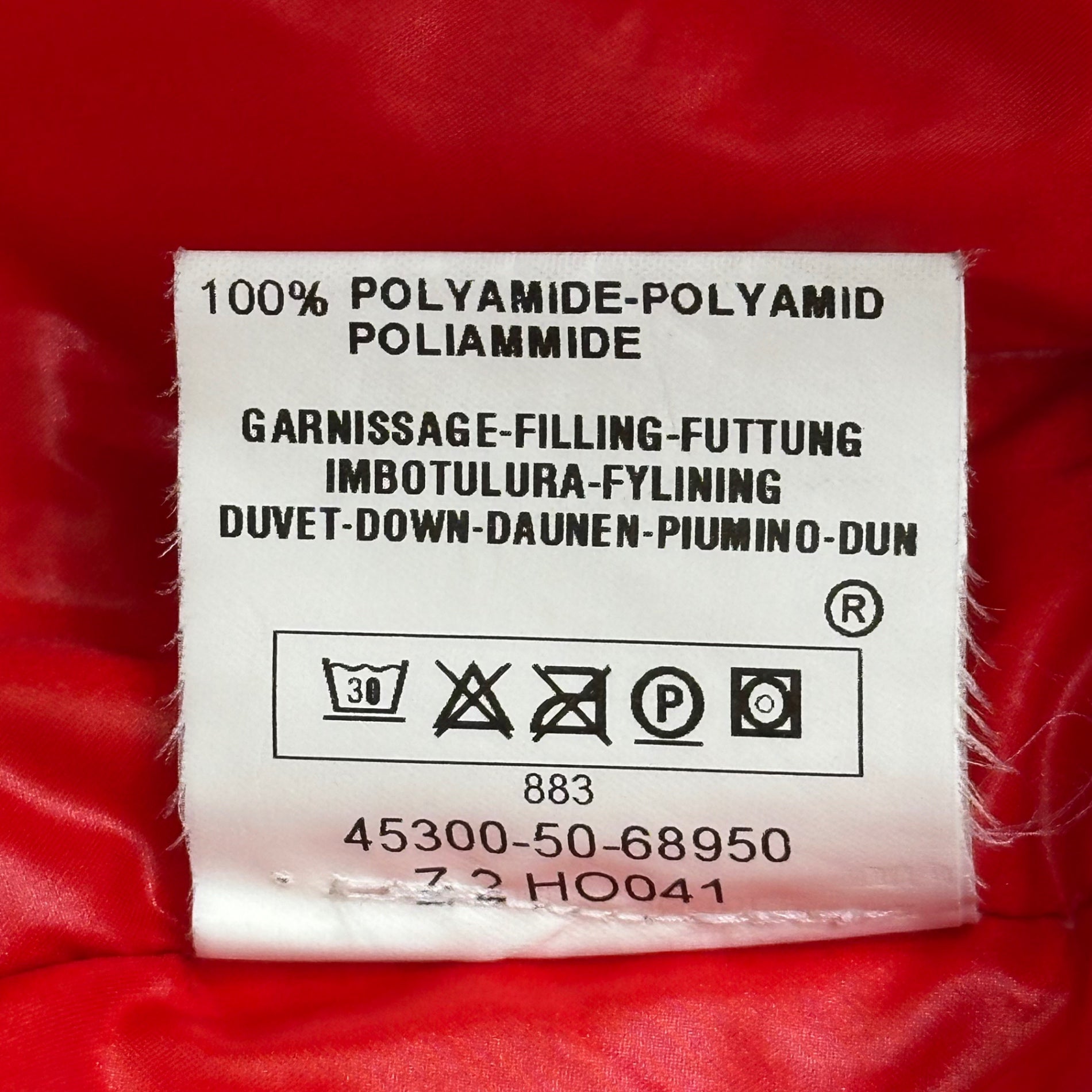 MONCLER(モンクレール) 00's Shiny Down Jacket シャイニー ダウン ジャケット 220--093-45300-50 0(XS程度) レッド ペッパージャパンコーポレーションタグ