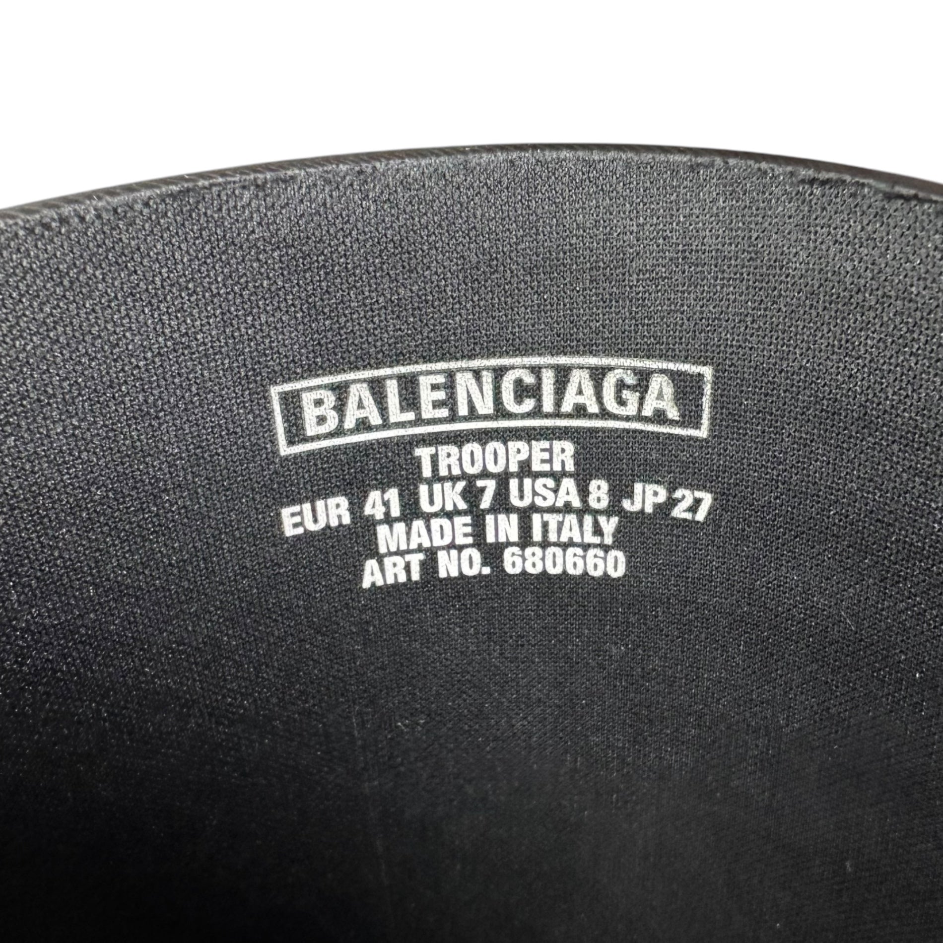 BALENCIAGA(バレンシアガ) 22SS TROOPER RUBBER BOOT トルーパー ラバー ブーツ 680660 27cm ブラック 箱付