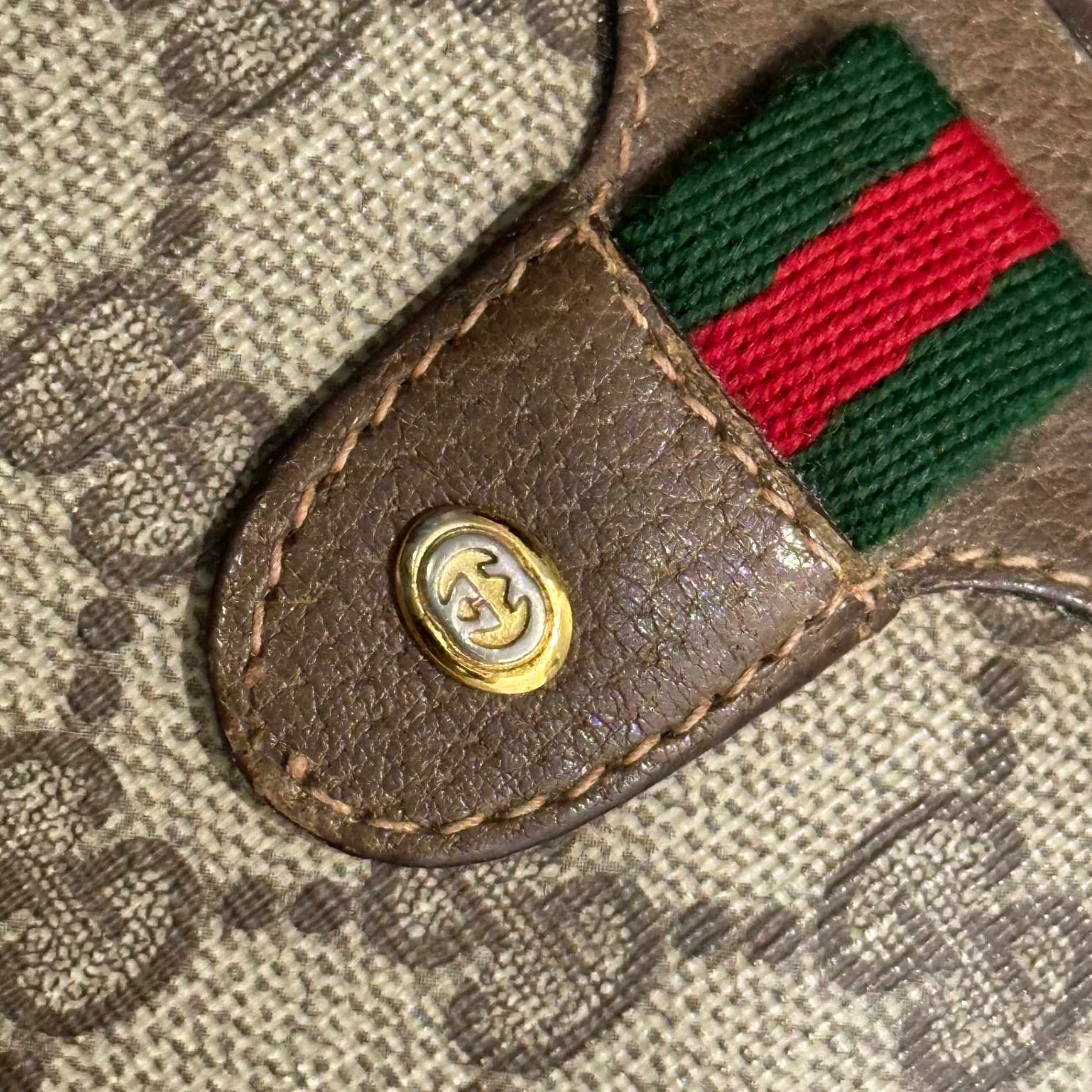 GUCCI(グッチ) 1970's~1980's GG Plus Sherry Line Shoulder Bag GGプラス シェリーライン ショルダー バッグ 89.02.066 ベージュ 70年代~80年代 ヴィンテージ OLD