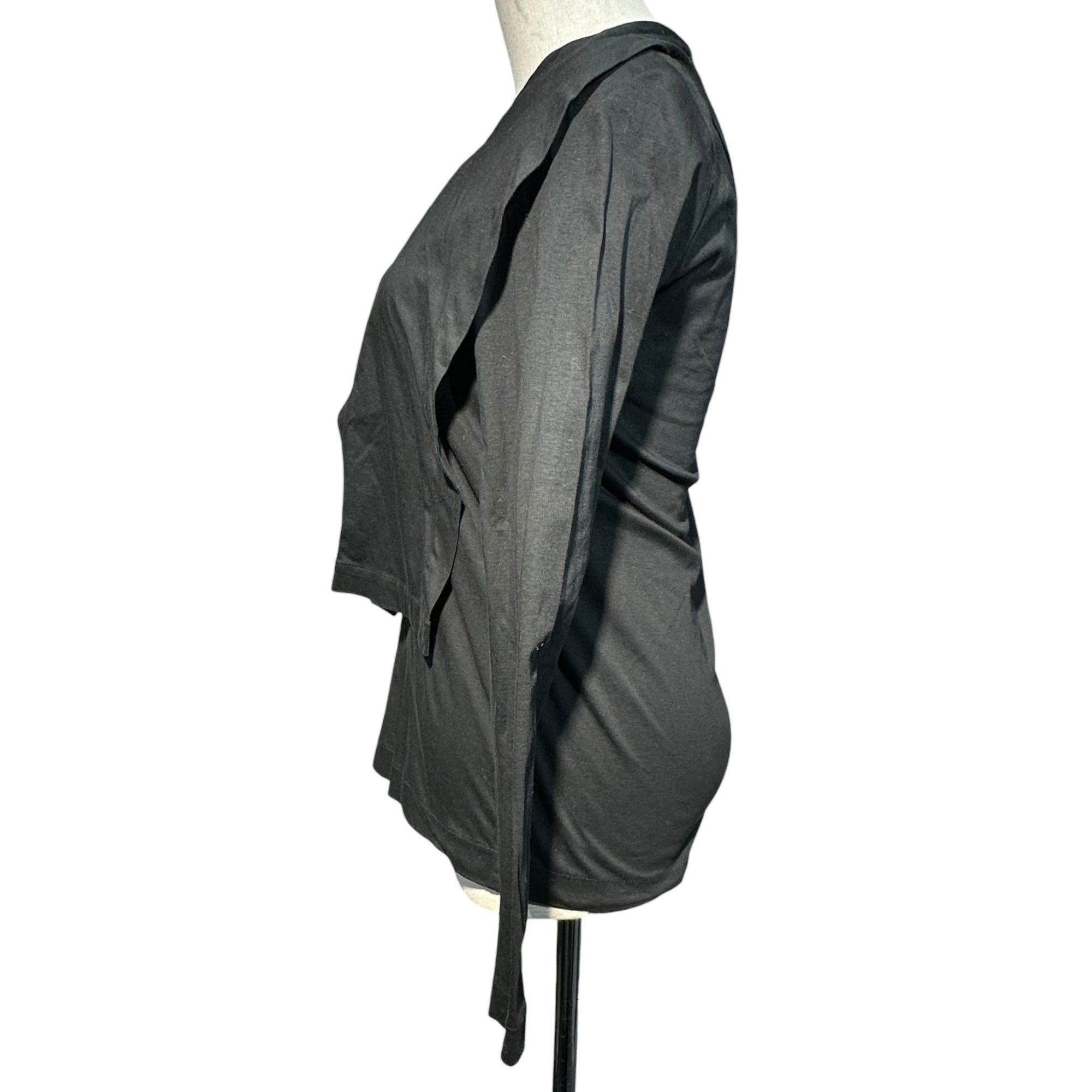 tricot COMME des GARCONS(トリココムデギャルソン) 80's Stole Design L/S Cotton Top 80年代 ストール デザイン 長袖 コットン カットソー TT-110360 FREE ブラック AD表記無し 川久保玲 本人期