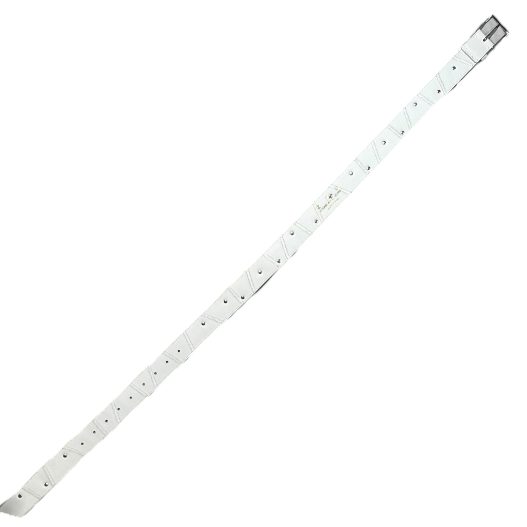 TAO COMME des GARCONS(タオコムデギャルソン) Bijou Patchwork Leather Belt ビジュー パッチワーク レザー ベルト ホワイト