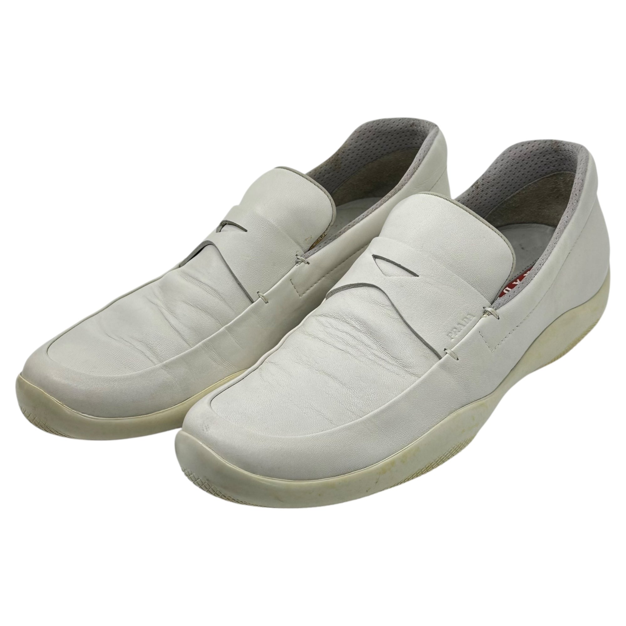 PRADA SPORT(プラダスポーツ) 00's America's Cup Leather Loafers アメリカズ カップ レザー ローファー 8(27cm~27.5cm程度) ホワイト Y2K スニーカー