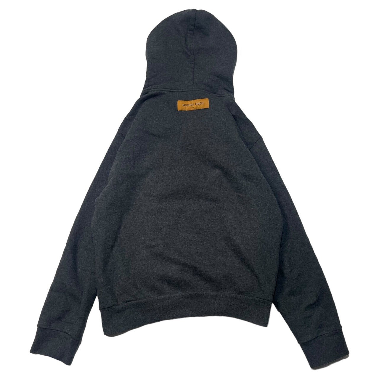 LOUIS VUITTON(ルイヴィトン) 24SS LOGO PRINT PARKA ロゴプリント パーカー RM241MQ UYR HQY47W M チャコールグレー×ホワイト