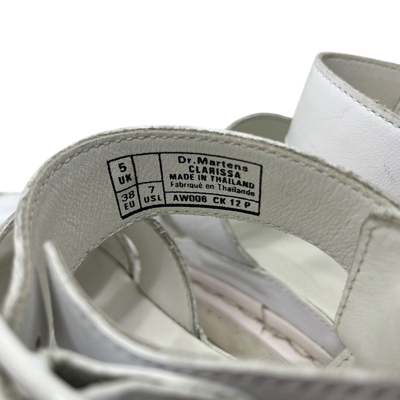DR.MARTENS(ドクターマーチン) CLARISSA クラリッサ レザー ストラップ サンダル CK12P 38(24cm程度) ホワイト