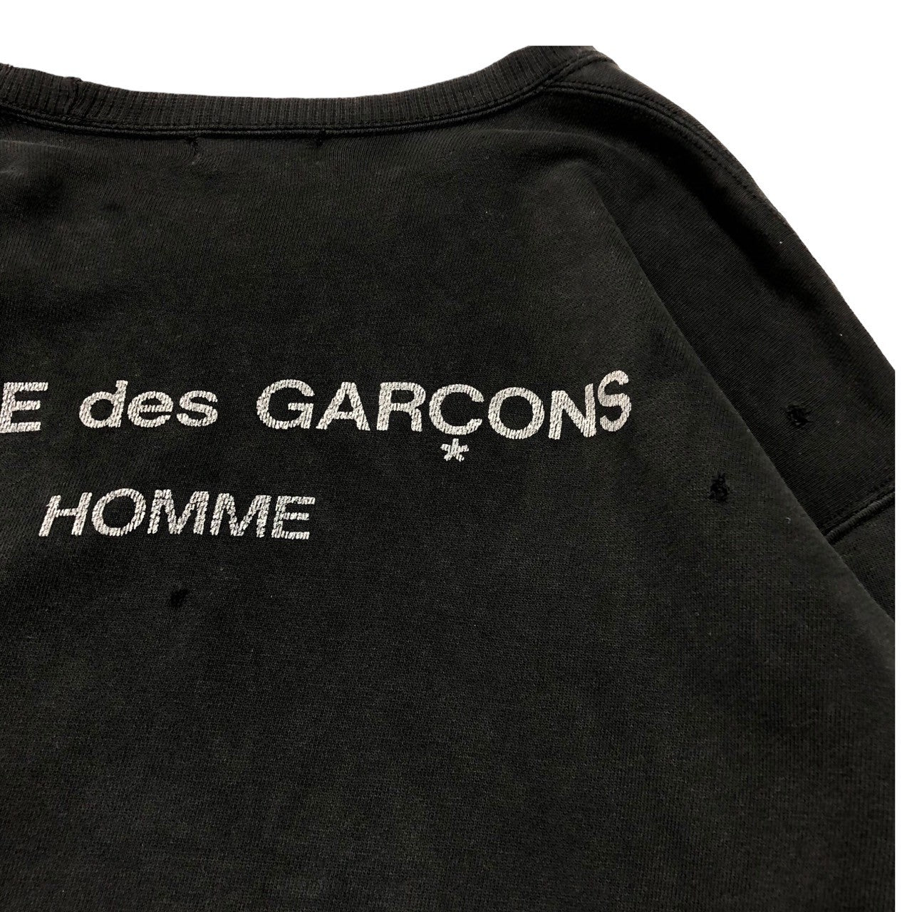 COMME des GARCONS HOMME(コムデギャルソンオム) 90's Back logo oversize sweatshirt バックロゴ オーバーサイズ スウェット 田中オム ヴィンテージ稀少品 ブラック×グレー