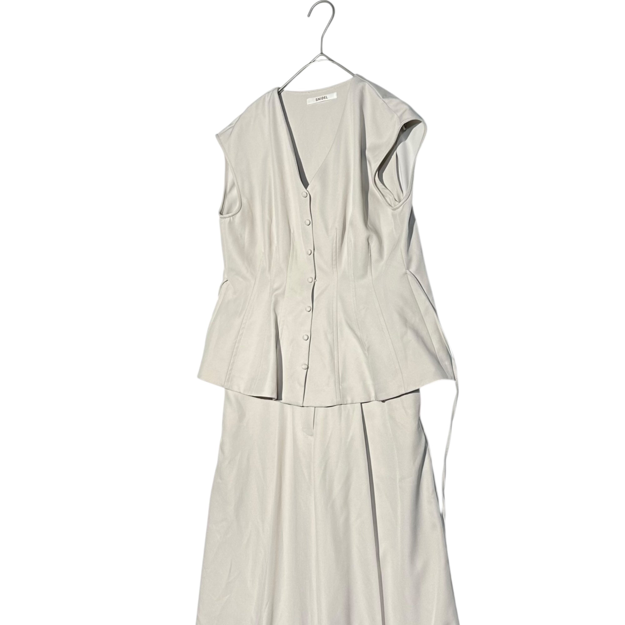 snidel(スナイデル) Sustainable バック クロス オールインワン SWFO222027 0(XS程度) グレージュ サロペット