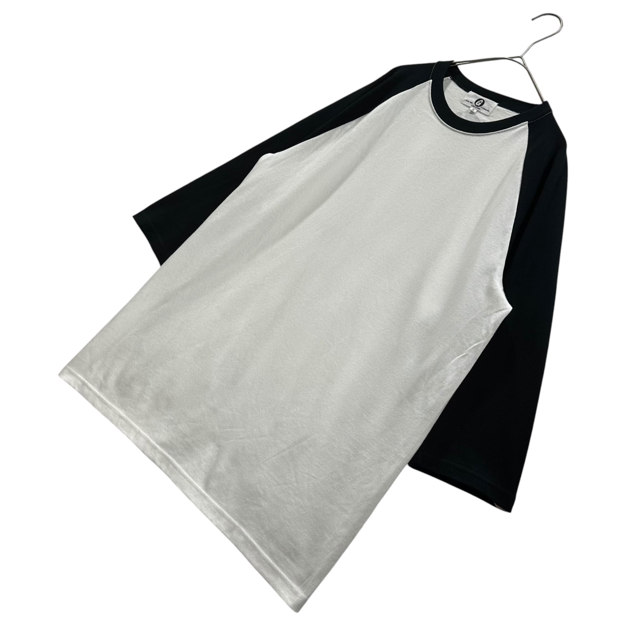 GOODENOUGH(グッドイナフ) Glam G One-Point Logo 7/8 Sleeve Raglan T-Shirt グラムG ワンポイント ロゴ 7分袖 ラグラン Tシャツ 3(L程度) ブラック×ホワイト